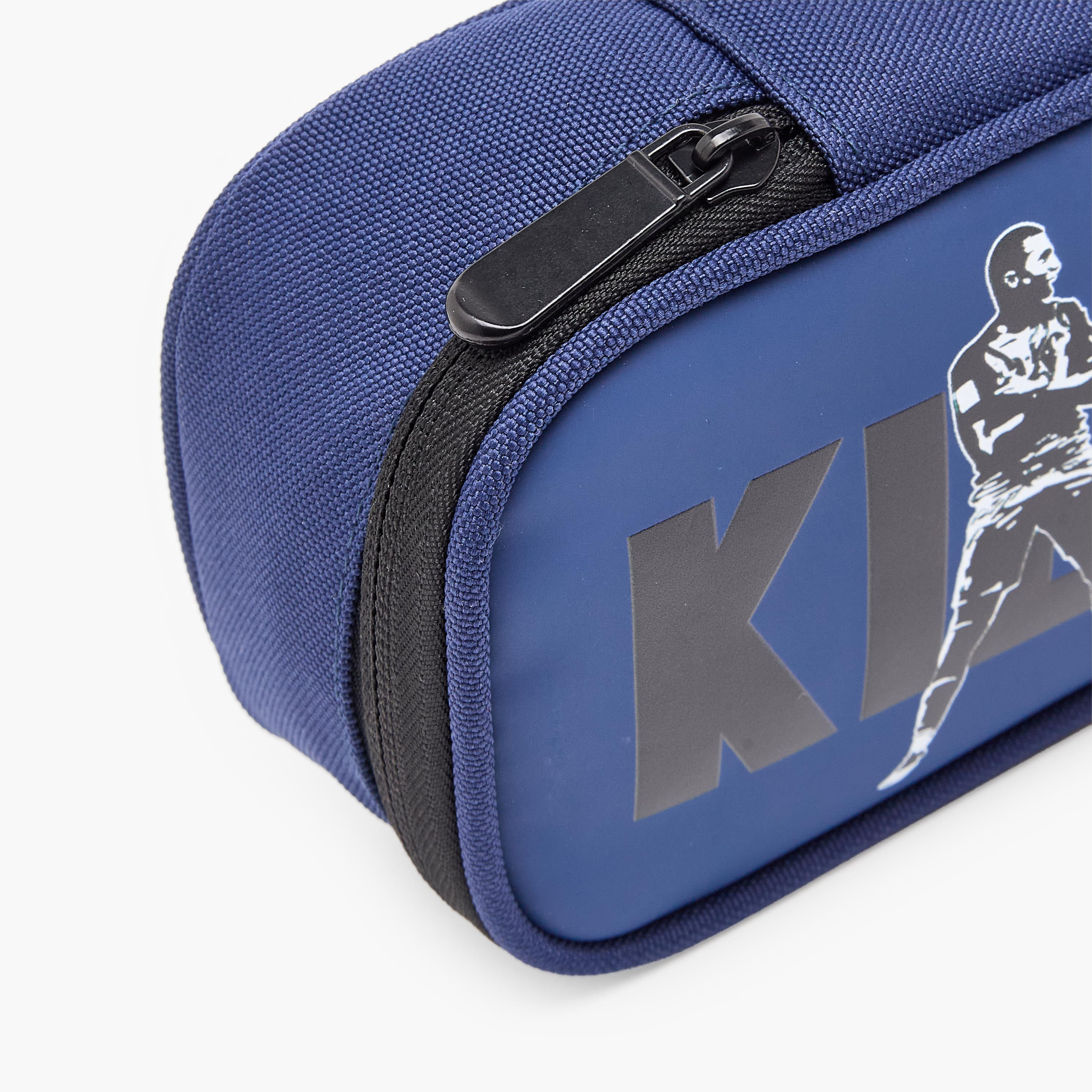 مقلمة بتصميم اللاعب مبابي بسحاب إغلاق من سيليبريتي آيكونز-school-stationery-pencilcases-image-5