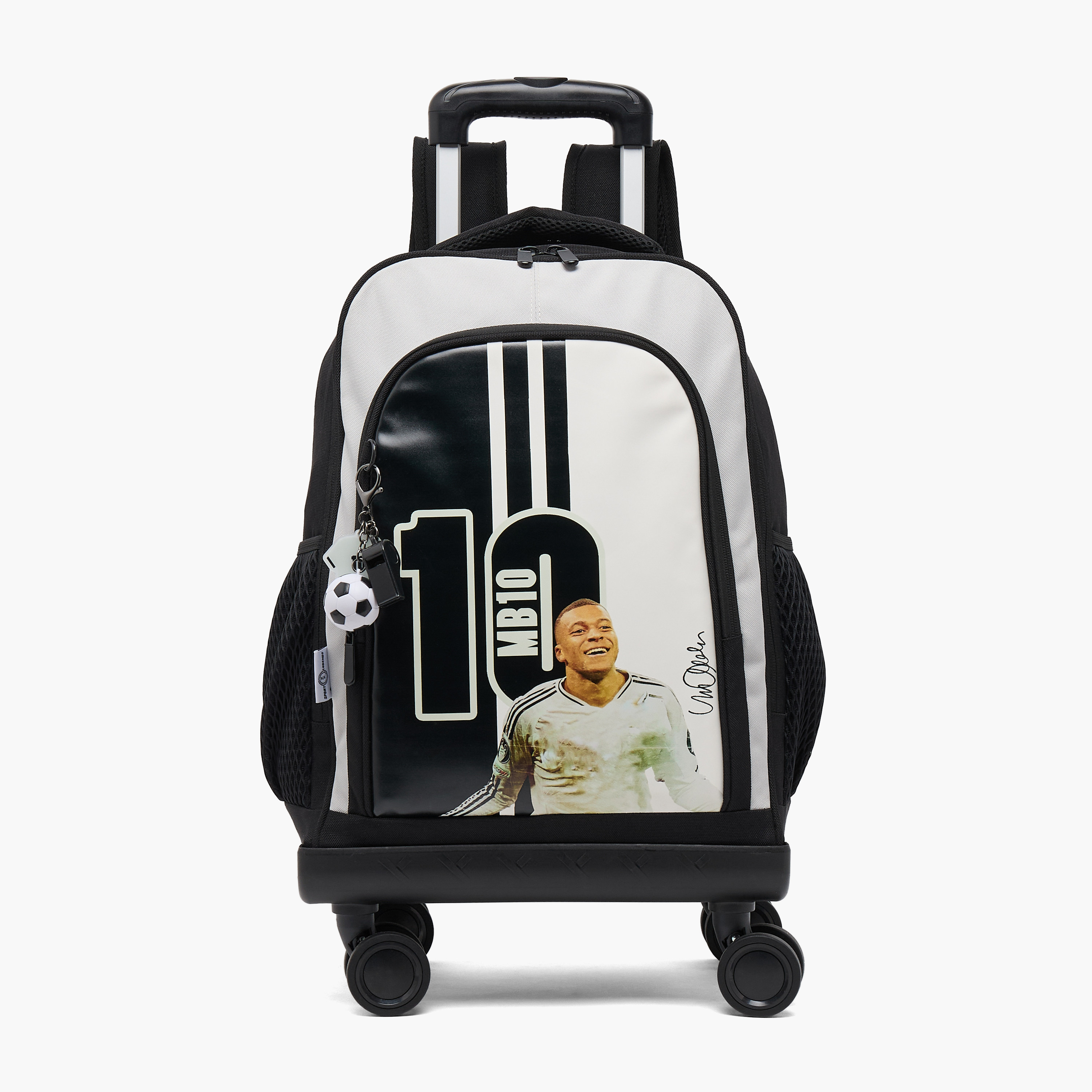 Celebrity Icons Kylian Mbappé Trolley Bag Boys 8-12 Years with Durable Wheels - 18 inches-school-bagsandbackpacks-trolleybags-image-1
