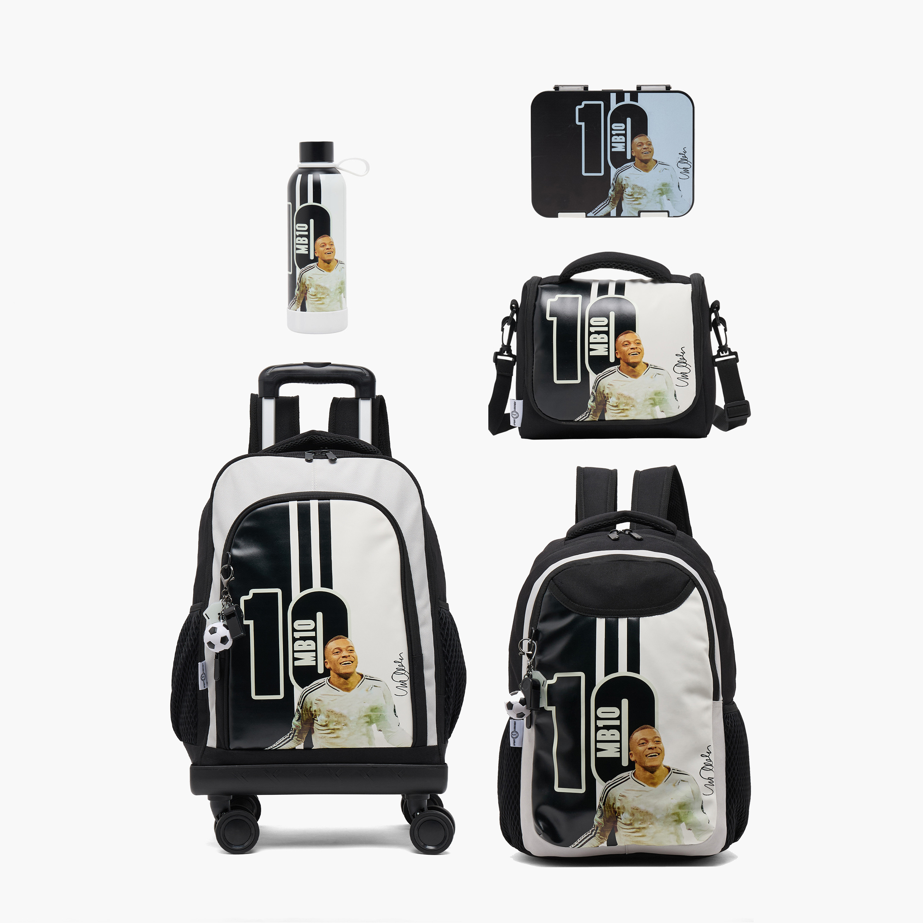 Hollywood Magic Kylian Mbappé Print Backpack for Boys 8-12 Years with Padded Straps - 17 inches-school-bagsandbackpacks-backpacks-image-11