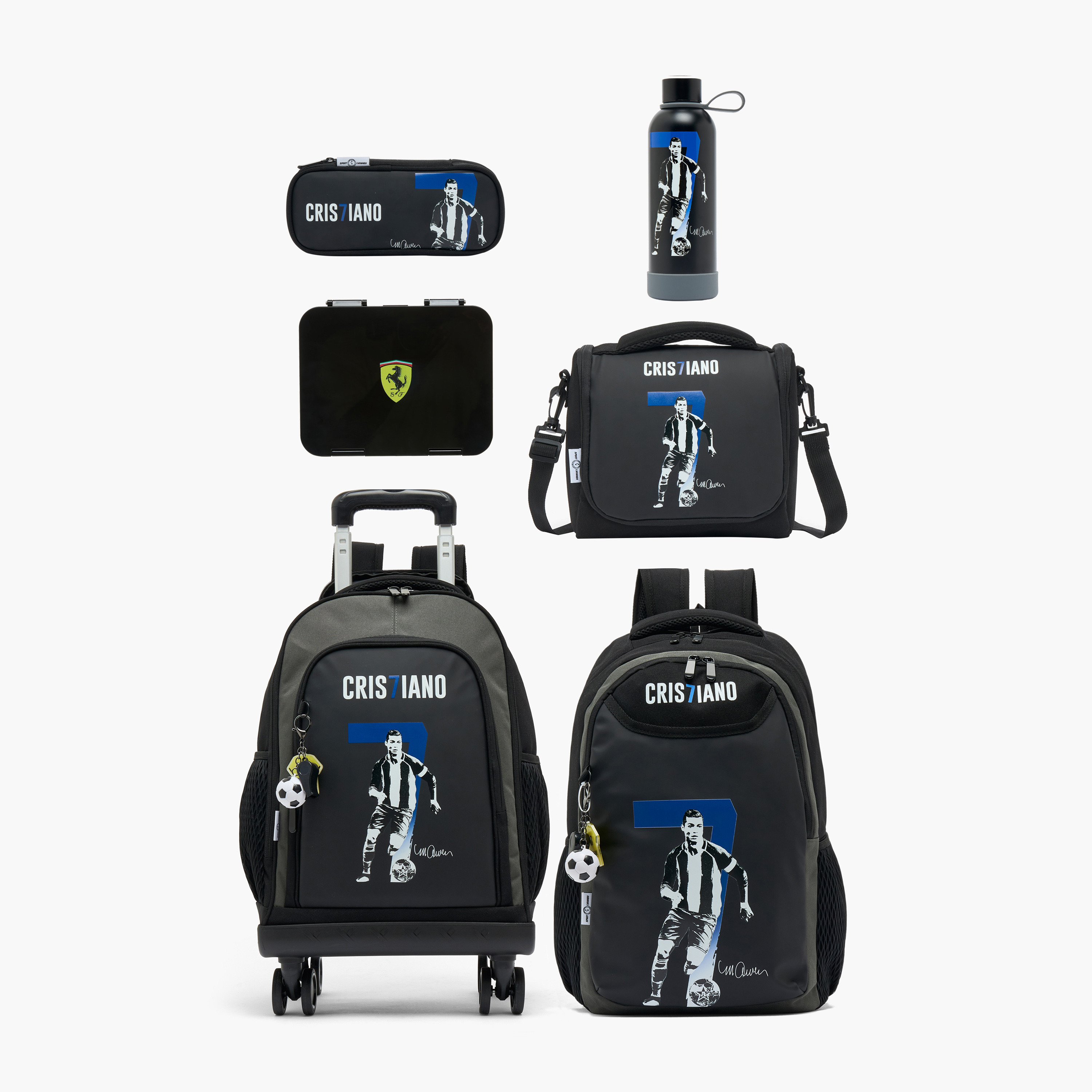 Celebrity Icons Cristiano Ronaldo Print Lunch Bag for Boys 8-12 Years with Detachable Strap-school-lunchessentials-lunchbags-image-11