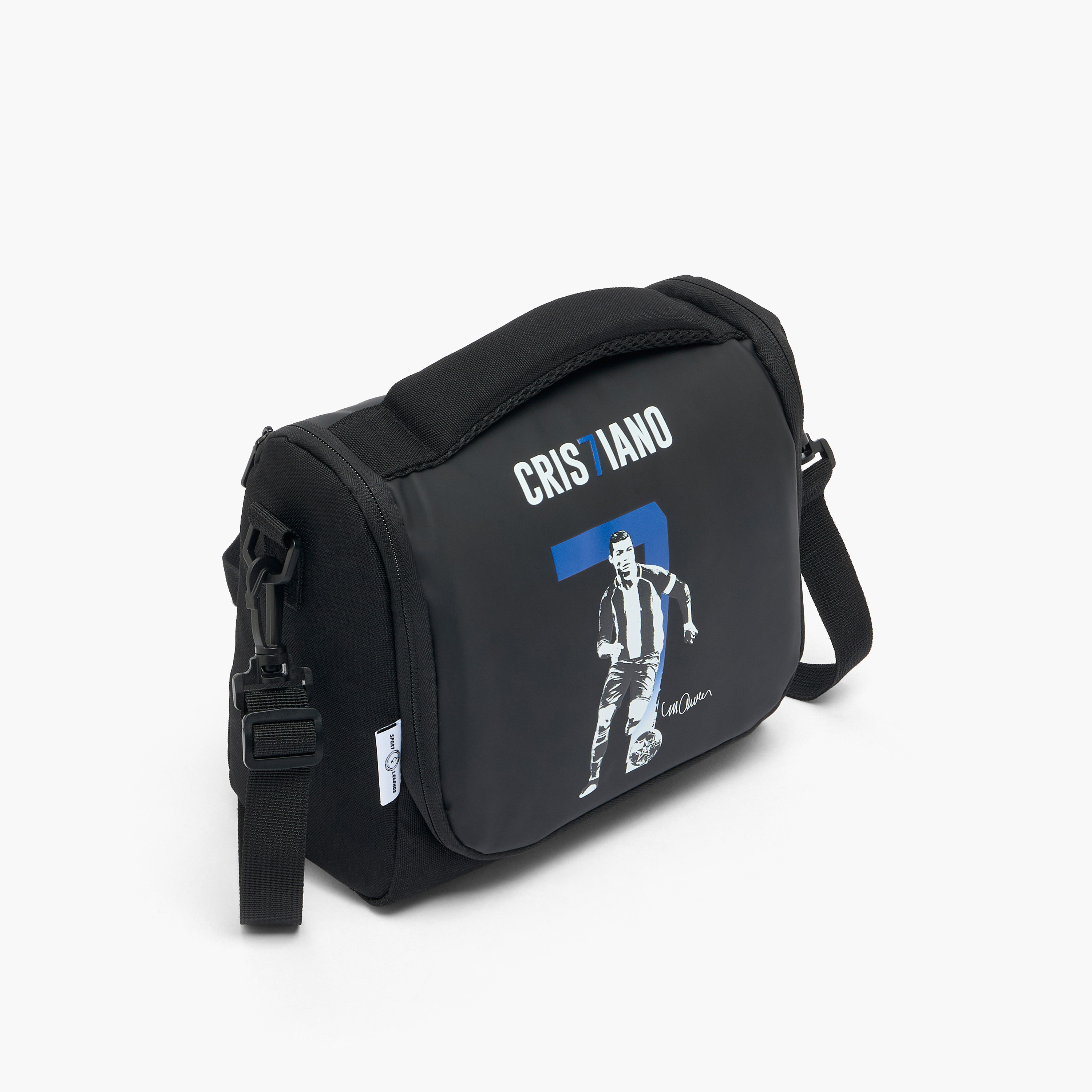 Celebrity Icons Cristiano Ronaldo Print Lunch Bag for Boys 8-12 Years with Detachable Strap-school-lunchessentials-lunchbags-image-2
