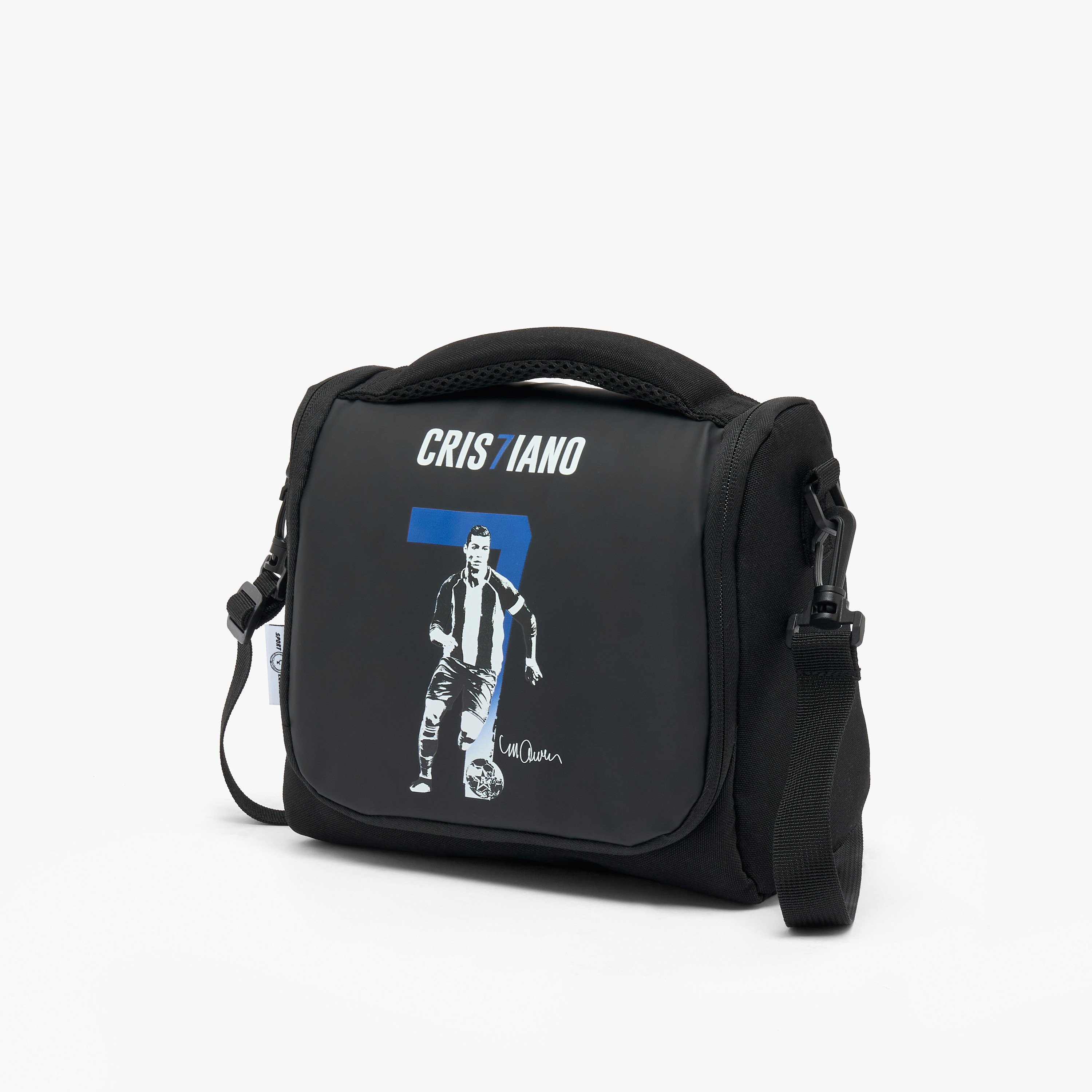Celebrity Icons Cristiano Ronaldo Print Lunch Bag for Boys 8-12 Years with Detachable Strap-school-lunchessentials-lunchbags-image-9