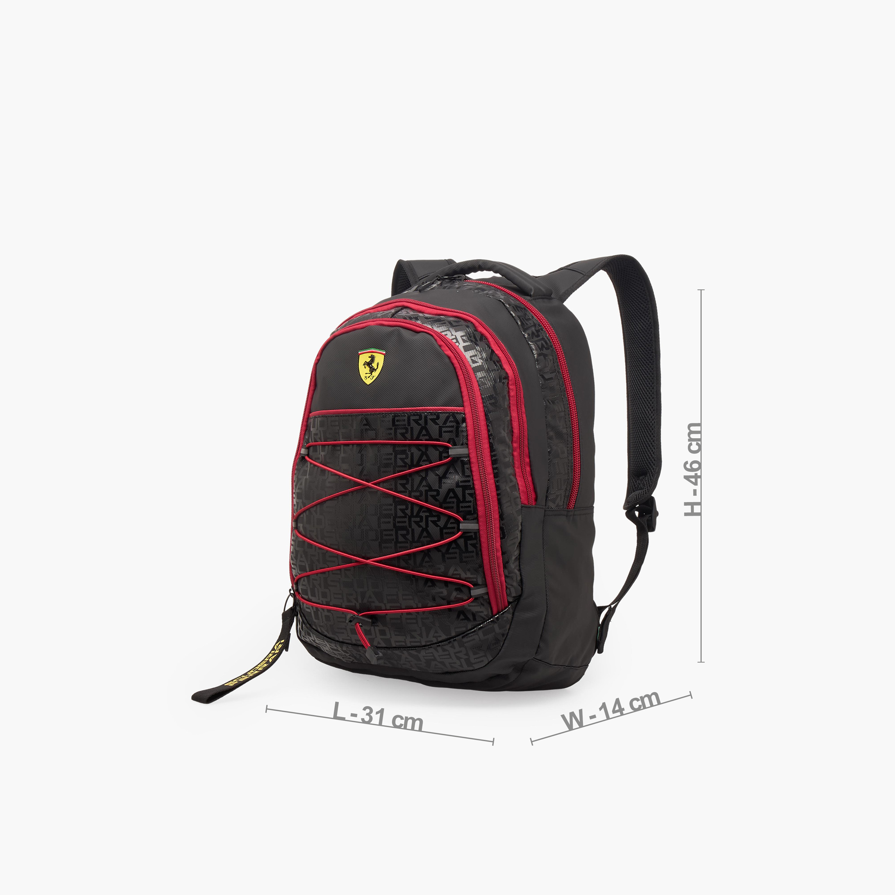 Ferrari Scuderia Print Backpack for Kids 8-12 Years with Padded Straps - 17 inches-school-bagsandbackpacks-backpacks-image-7