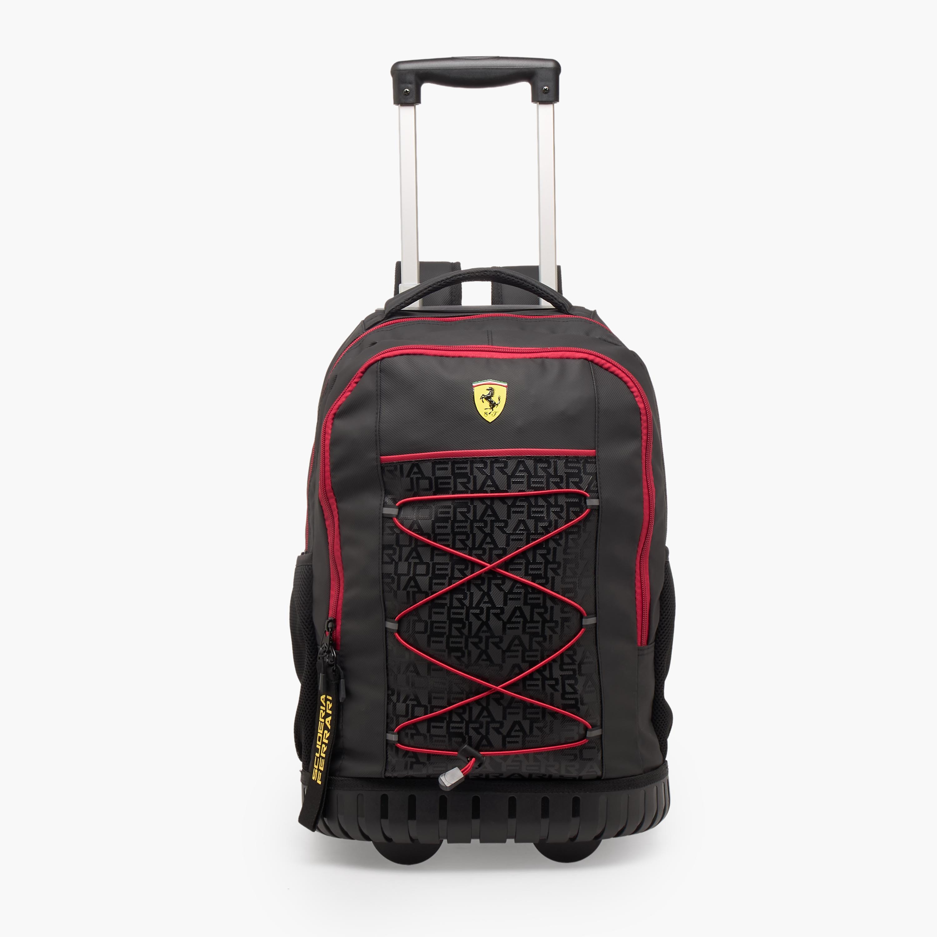Ferrari Printed Trolley Bag for Boys 8-12 Years Retractable Handle - 18 inches-school-bagsandbackpacks-trolleybags-image-1