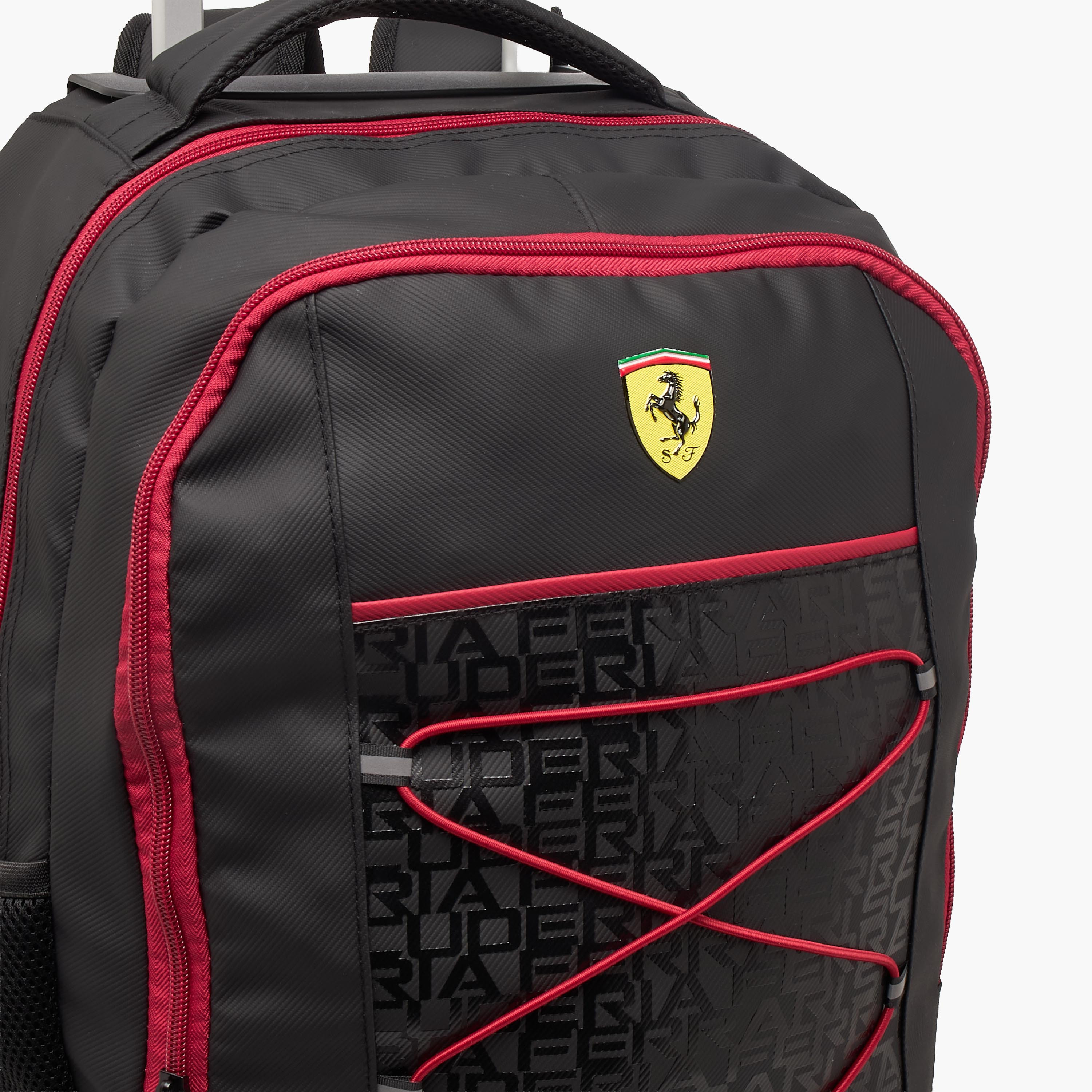 Ferrari Printed Trolley Bag for Boys 8-12 Years Retractable Handle - 18 inches-school-bagsandbackpacks-trolleybags-image-4