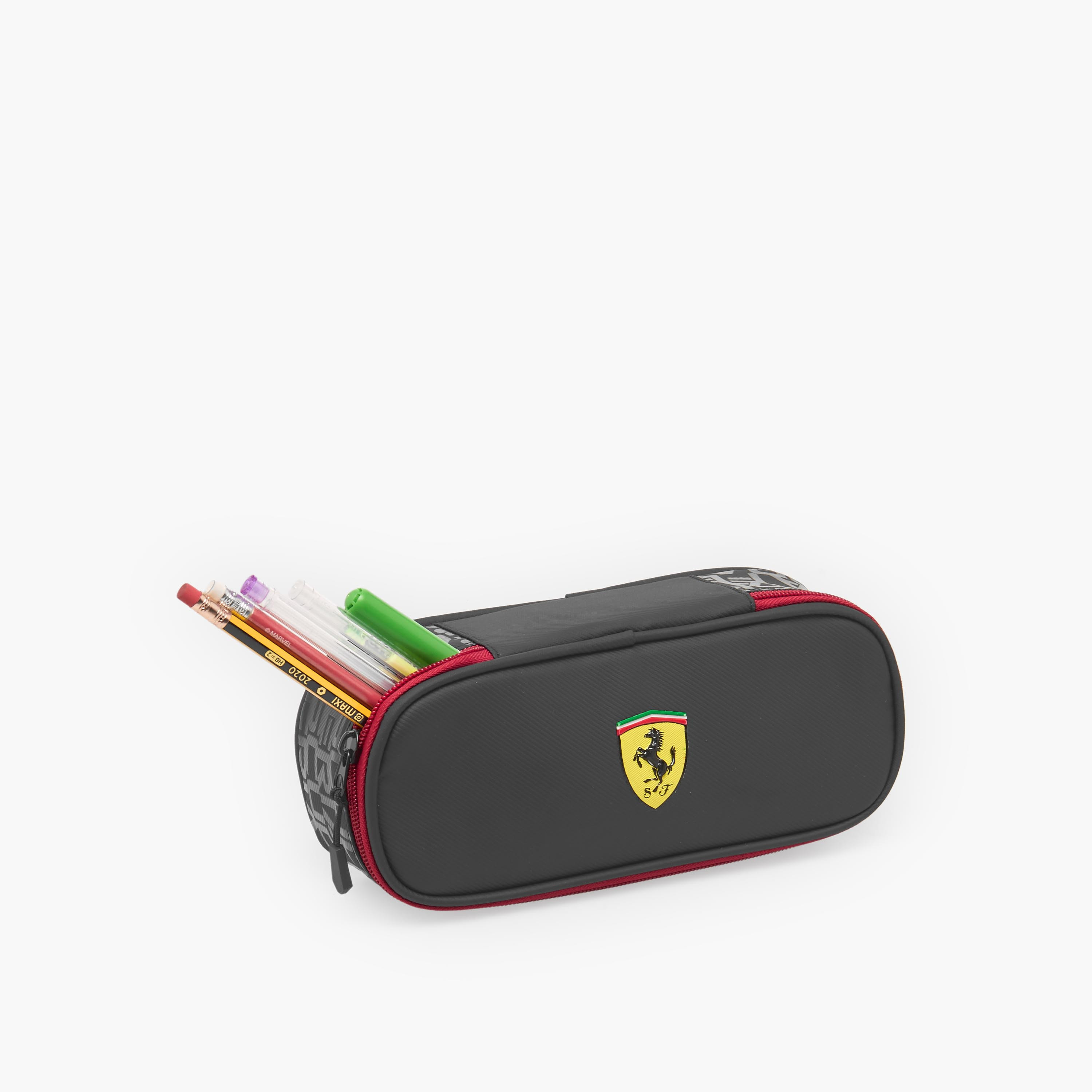 Ferrari Logo Pencil Pouch with Zip Closure-school-stationery-pencilcases-image-7