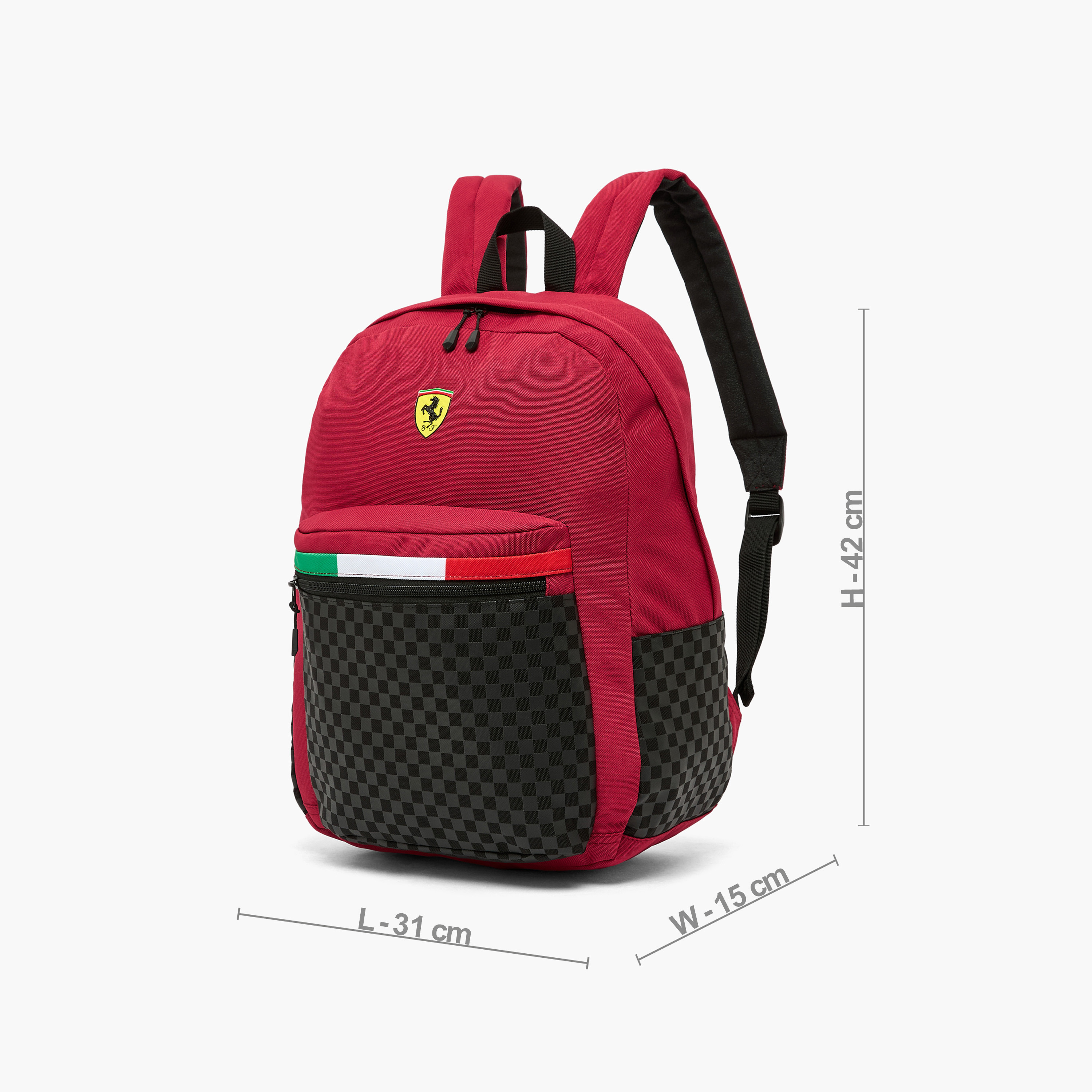 Ferrari Solid Backpack for Girls 8-12 Years with Padded Shoulder Straps - 17 inches-school-bagsandbackpacks-backpacks-image-6