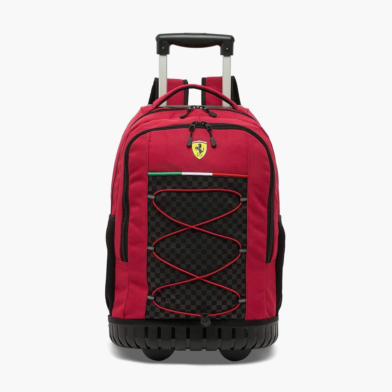 Ferrari Panelled Trolley Bag for Boys 8-12 Years Retractable Handle - 16 inches-school-bagsandbackpacks-trolleybags-image-1
