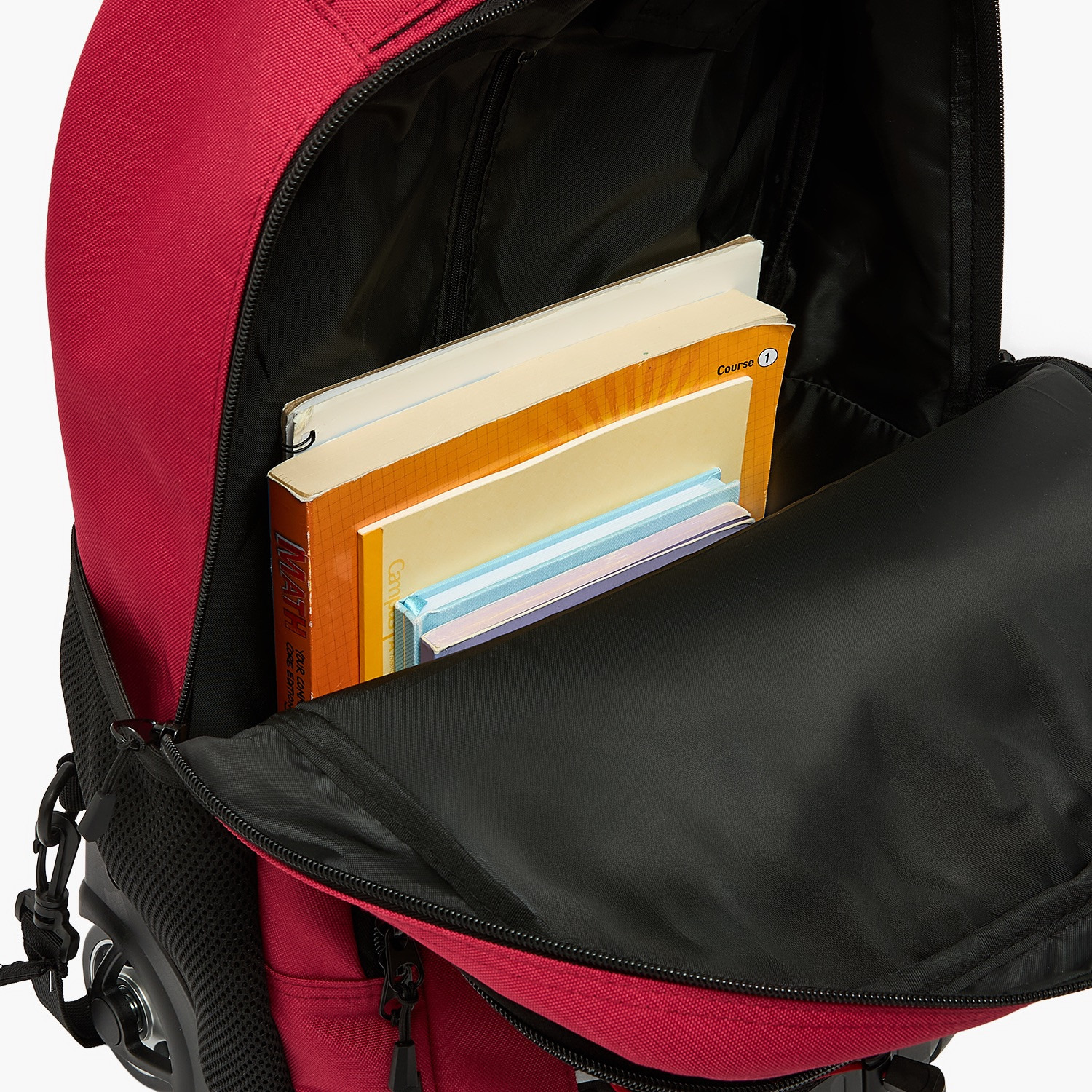 شنطة ترولي للأولاد 8-12 سنة بمقبض قابل للسحب وتصميم فيراري - 16 بوصة-school-bagsandbackpacks-trolleybags-image-5