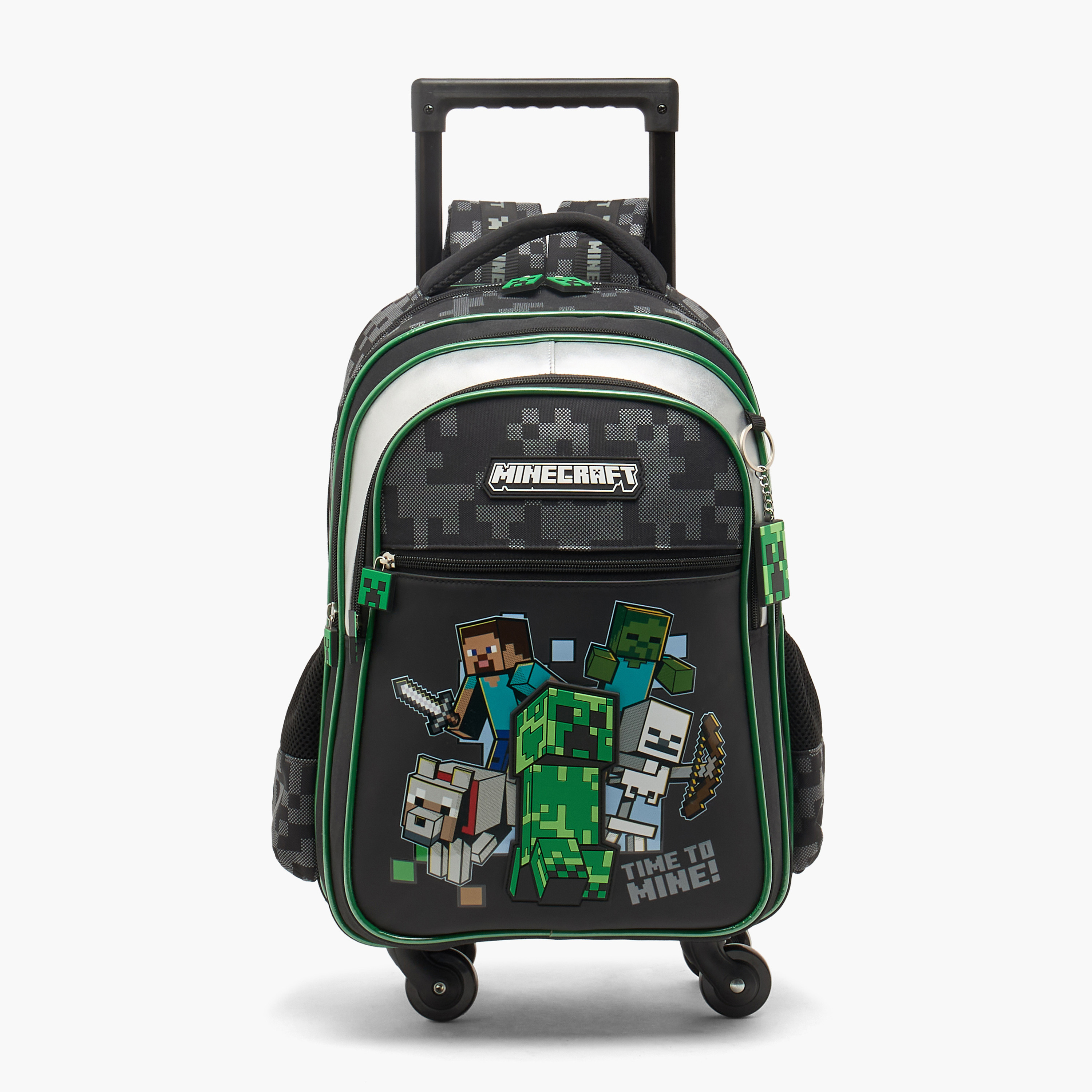 Hollywood Magic Minecraft Print Trolley Bag for Boys 5-8 Years with Durable Wheels - 16 inches-school-bagsandbackpacks-trolleybags-image-2