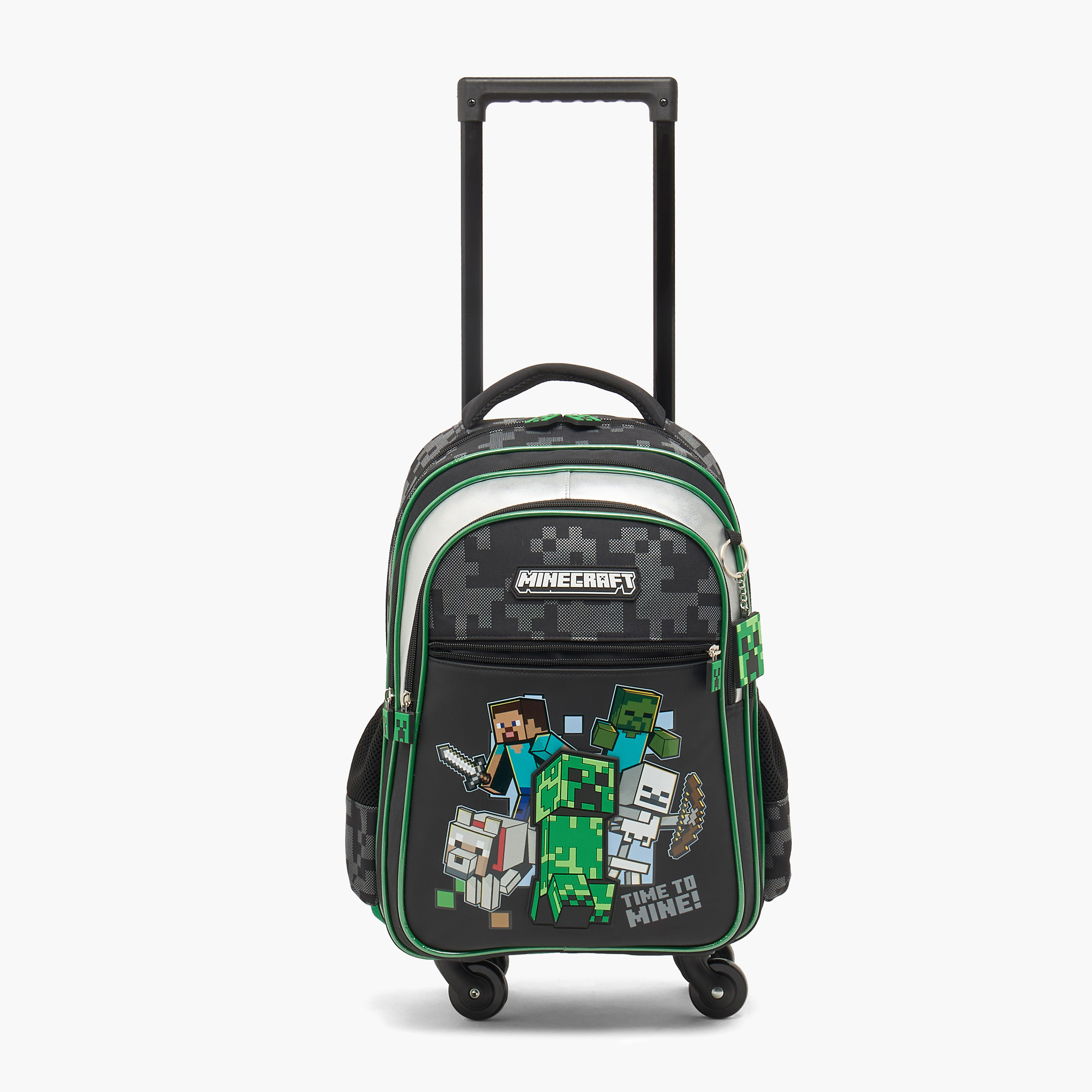 Hollywood Magic Minecraft Print Trolley Bag for Boys 5-8 Years with Durable Wheels - 16 inches-school-bagsandbackpacks-trolleybags-image-3