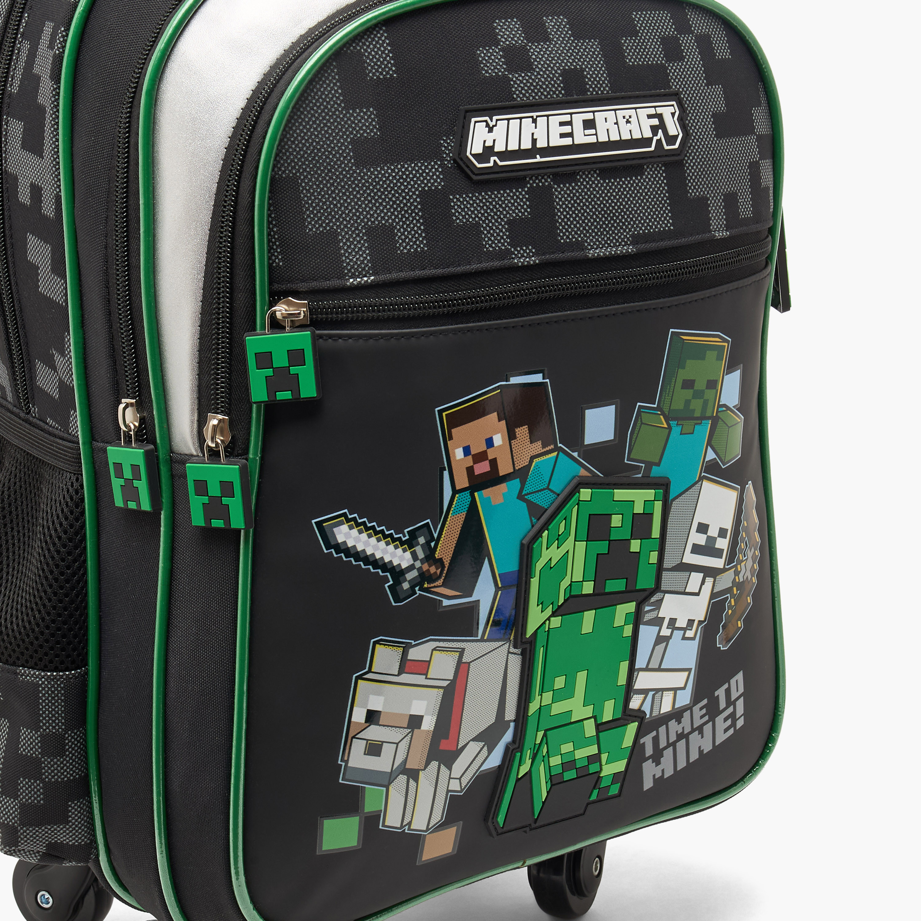 Hollywood Magic Minecraft Print Trolley Bag for Boys 5-8 Years with Durable Wheels - 16 inches-school-bagsandbackpacks-trolleybags-image-7