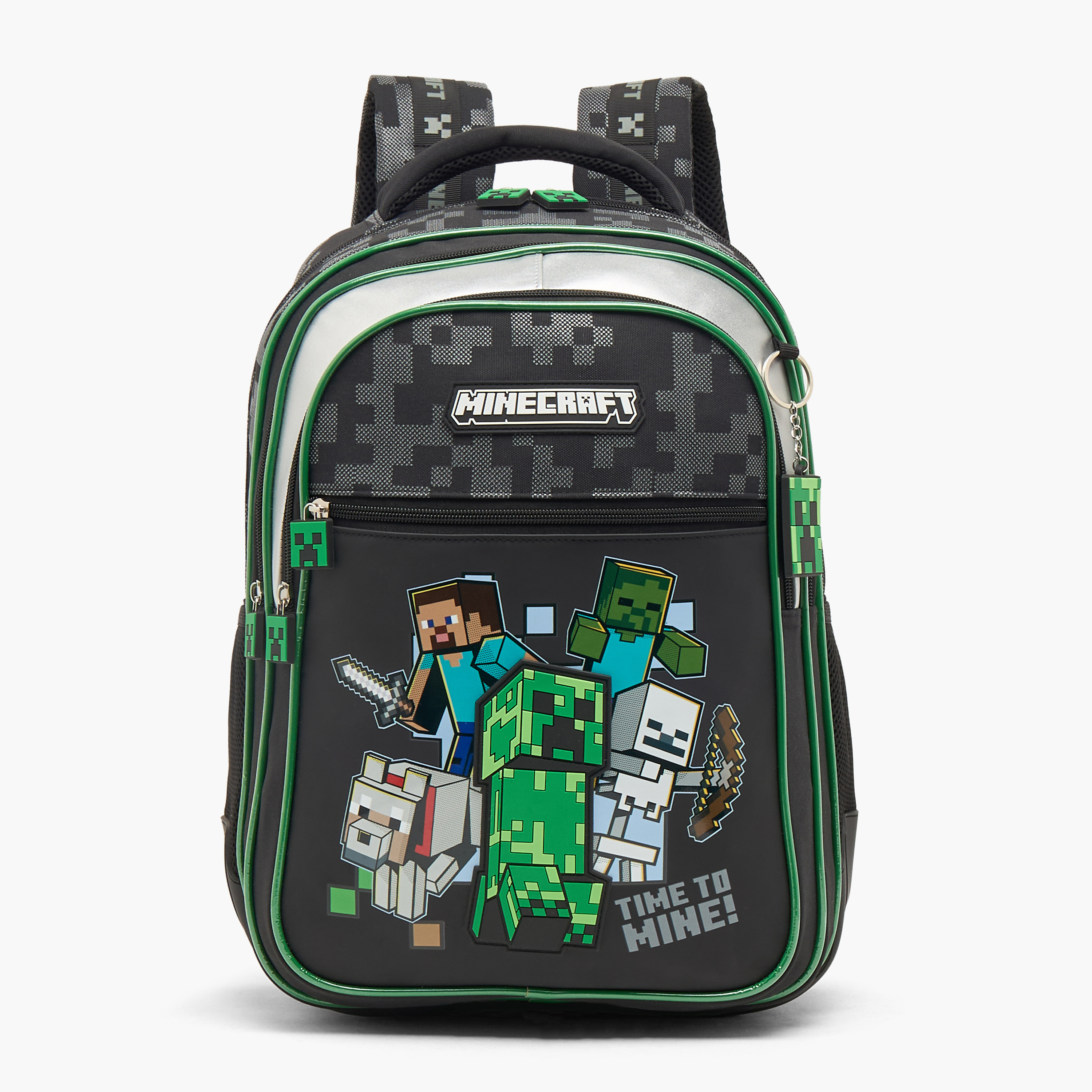 Hollywood Magic Minecraft Print Backpack for Boys 5-8 Years with Padded Shoulder Straps - 16 inches-school-bagsandbackpacks-backpacks-image-2