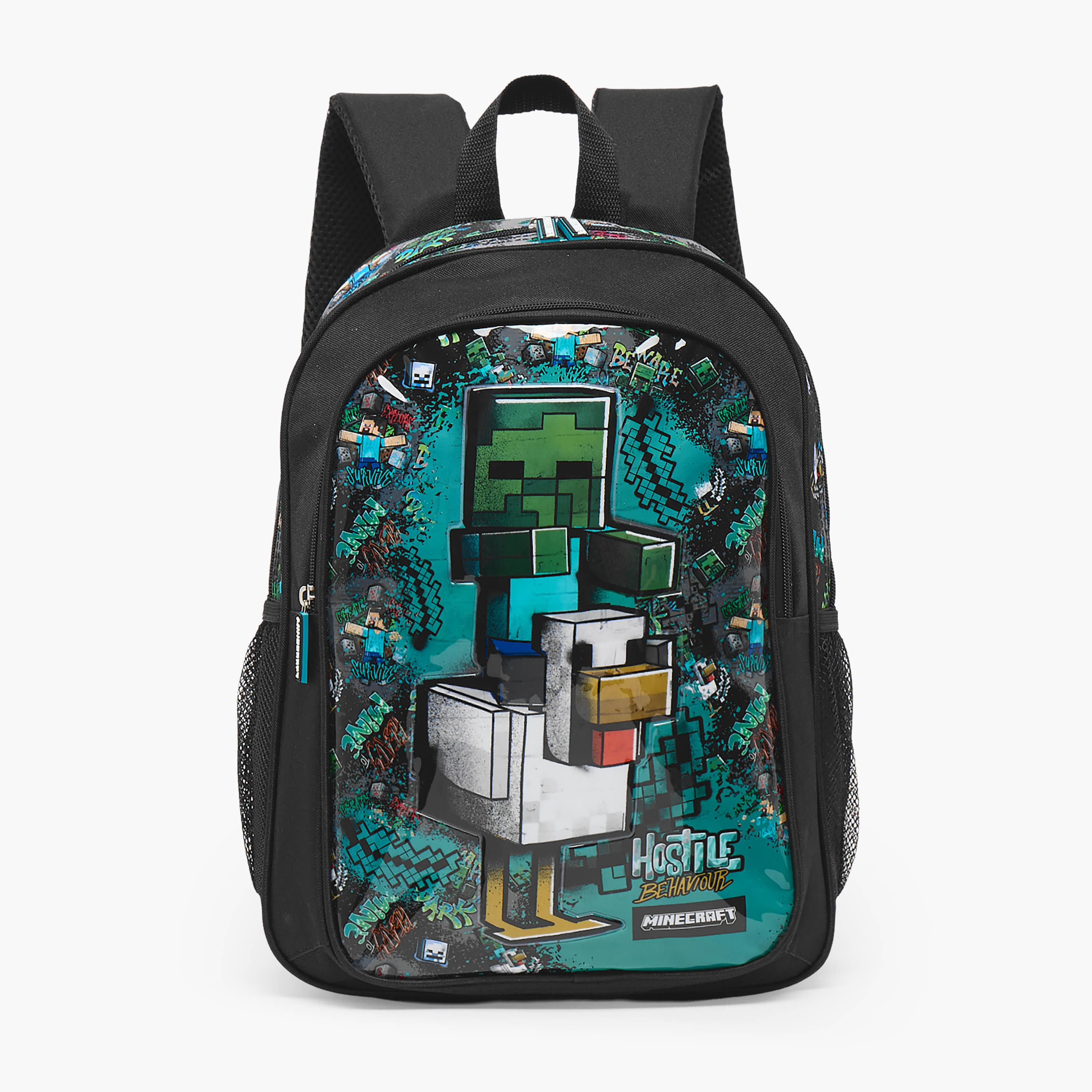 Hollywood Magic Minecraft 5-Piece School Backpack Set for Boys for 5-8 Years with Bottle - 16 inches-school-bagsandbackpacks-backpacks-image-4