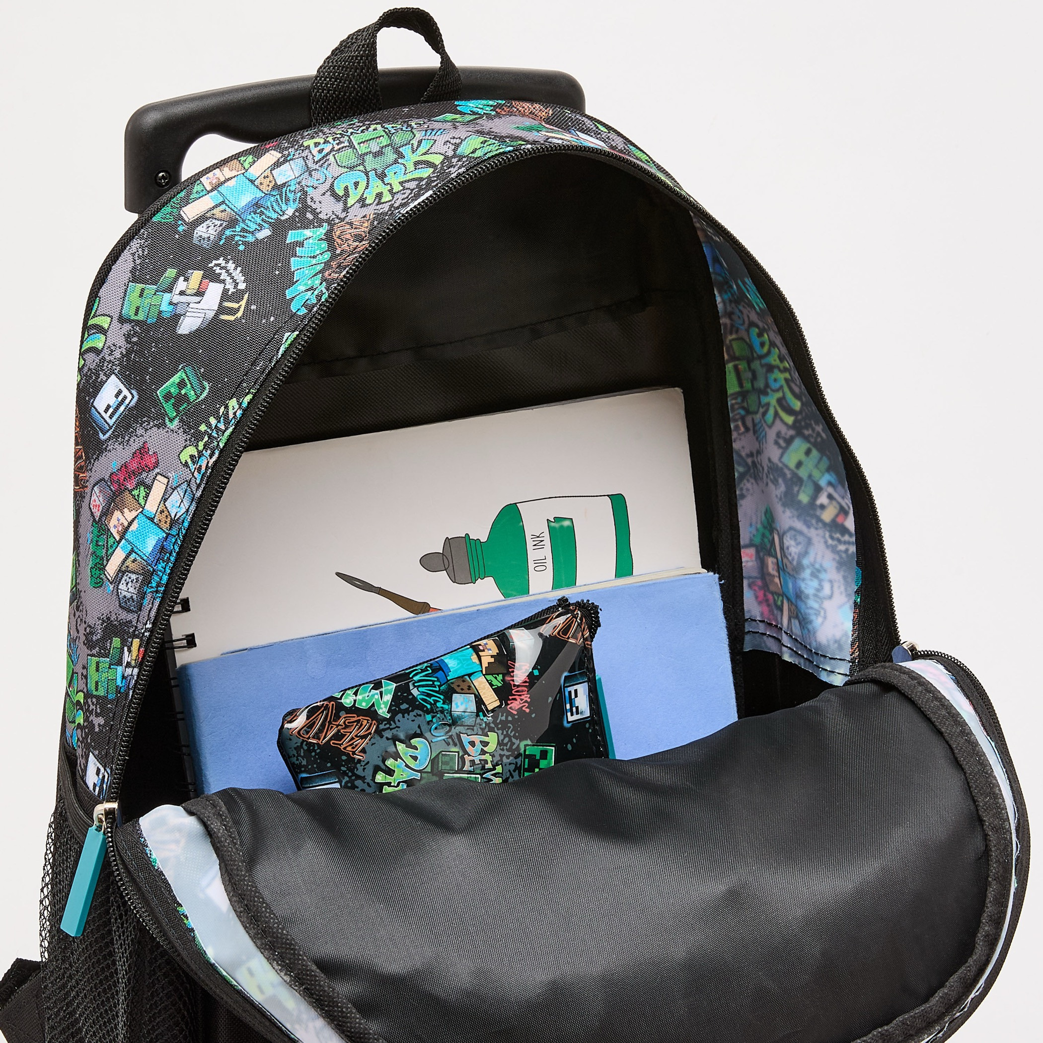 Hollywood Magic Minecraft Print 5-Piece School Trolley Bag Set for Boys 5-8 Years with Lunch Box-school-bagsandbackpacks-trolleybags-image-7