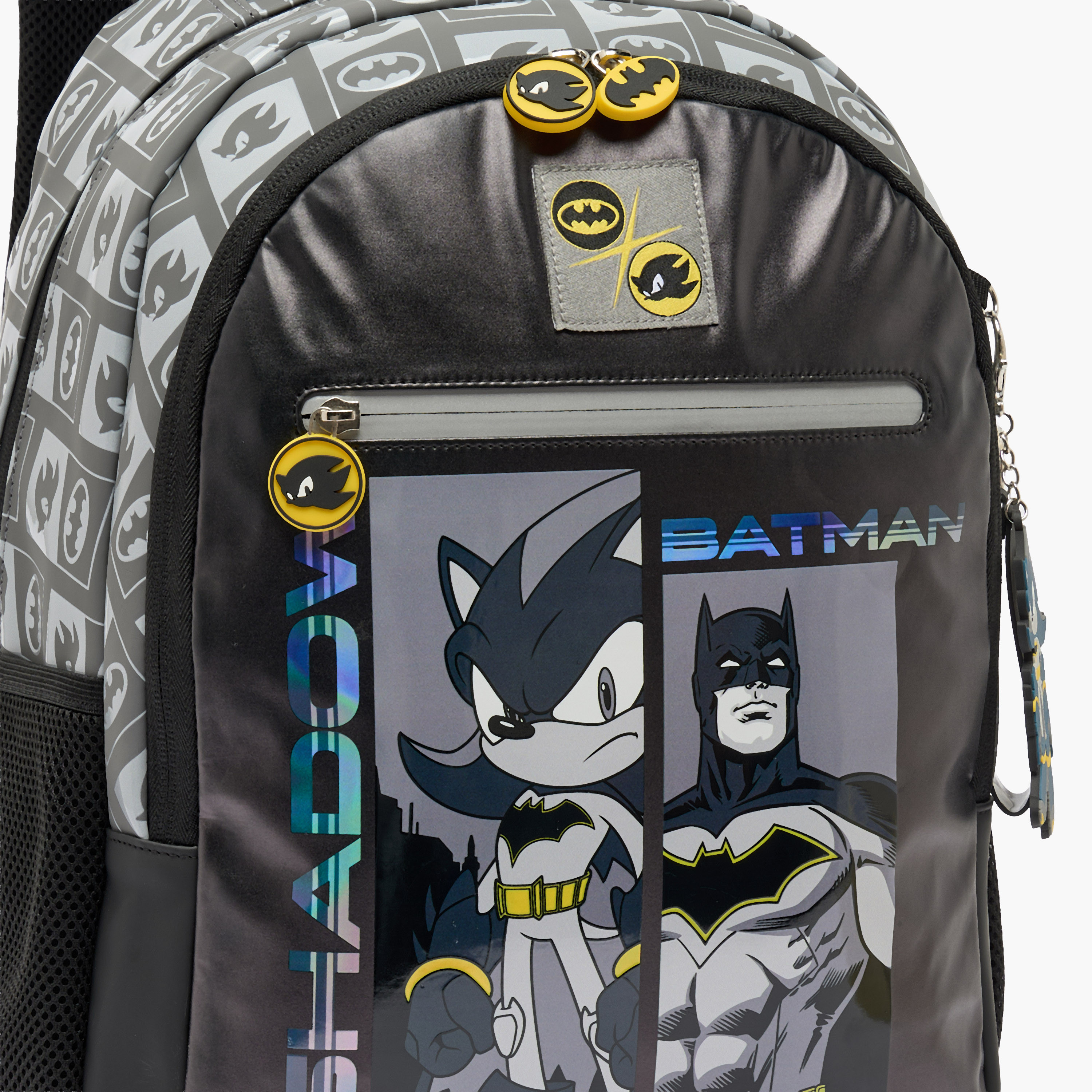 شنطة ظهر بحمالات كتف مبطنة باتمان للأولاد 5-8 سنة من سونيك - 16 بوصة-school-bagsandbackpacks-backpacks-image-3