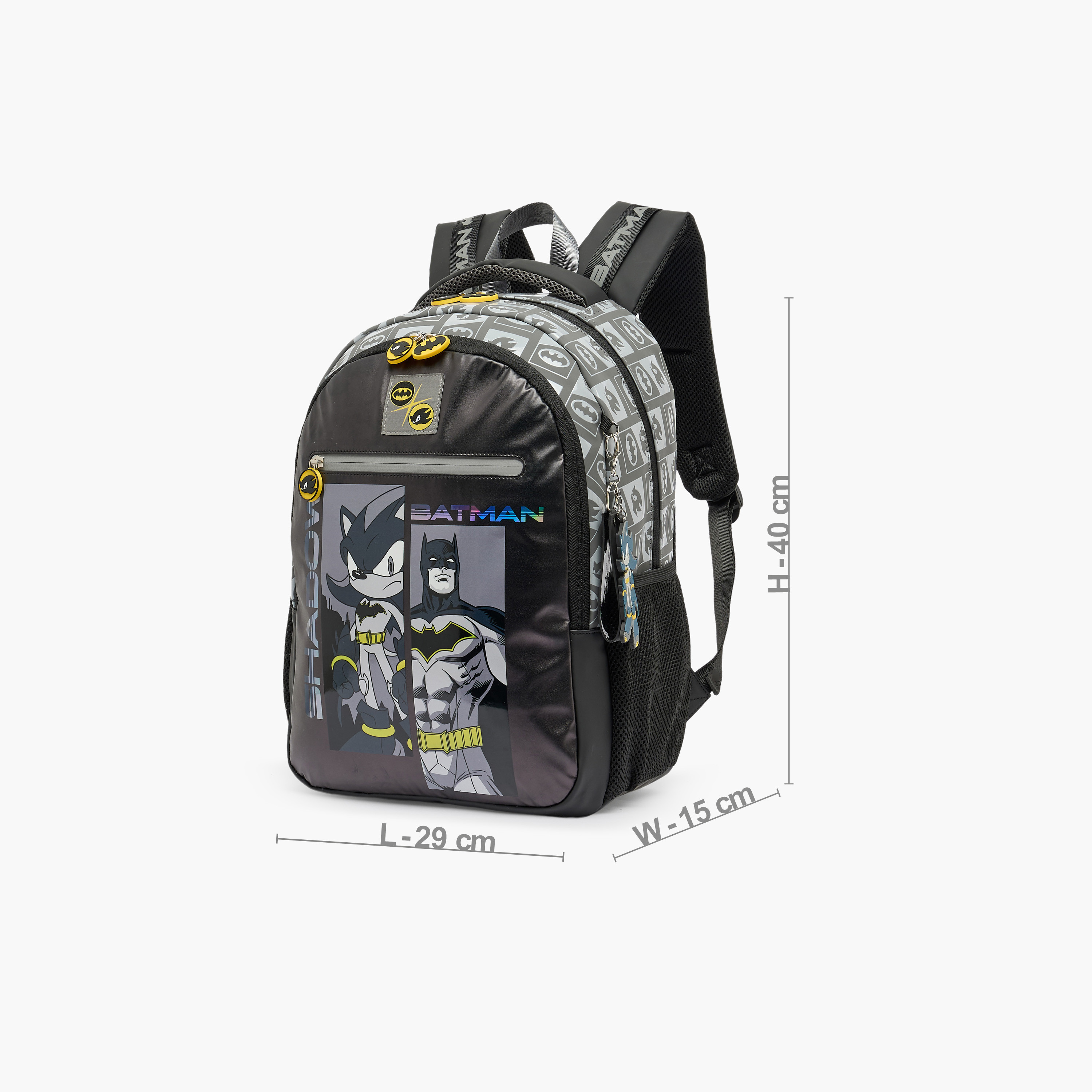 شنطة ظهر بحمالات كتف مبطنة باتمان للأولاد 5-8 سنة من سونيك - 16 بوصة-school-bagsandbackpacks-backpacks-image-6