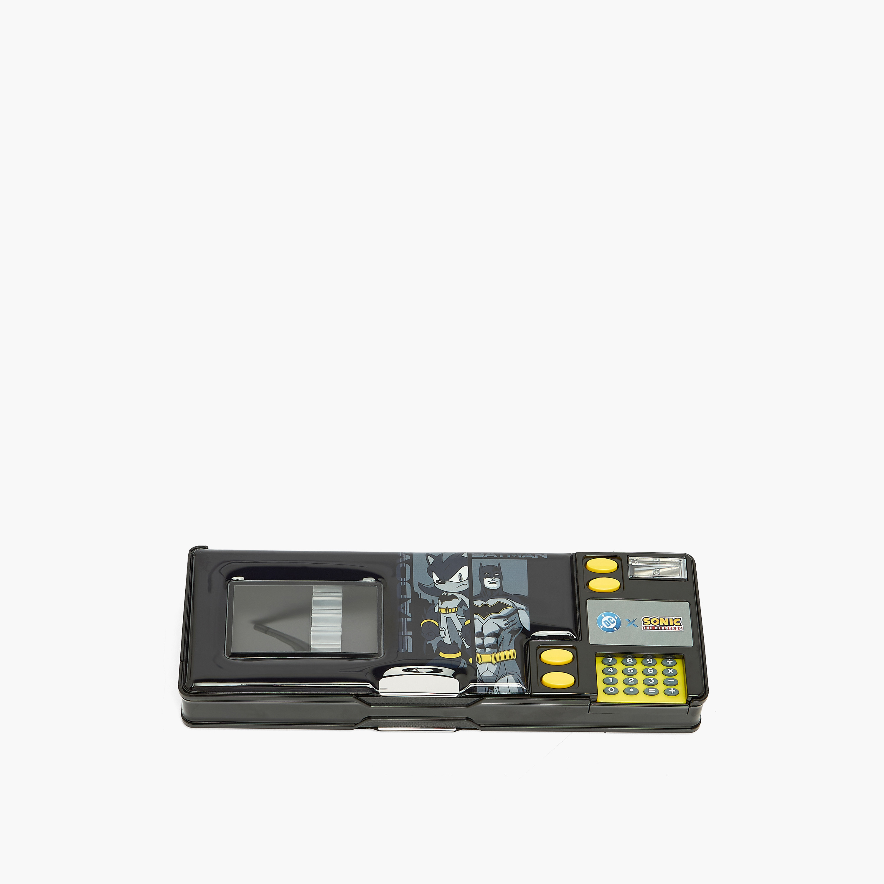 مقلمة بطبعات سونيك وباتمان مع آلة حاسبة من هوليوود ماجيك-school-stationery-pencilcases-image-3