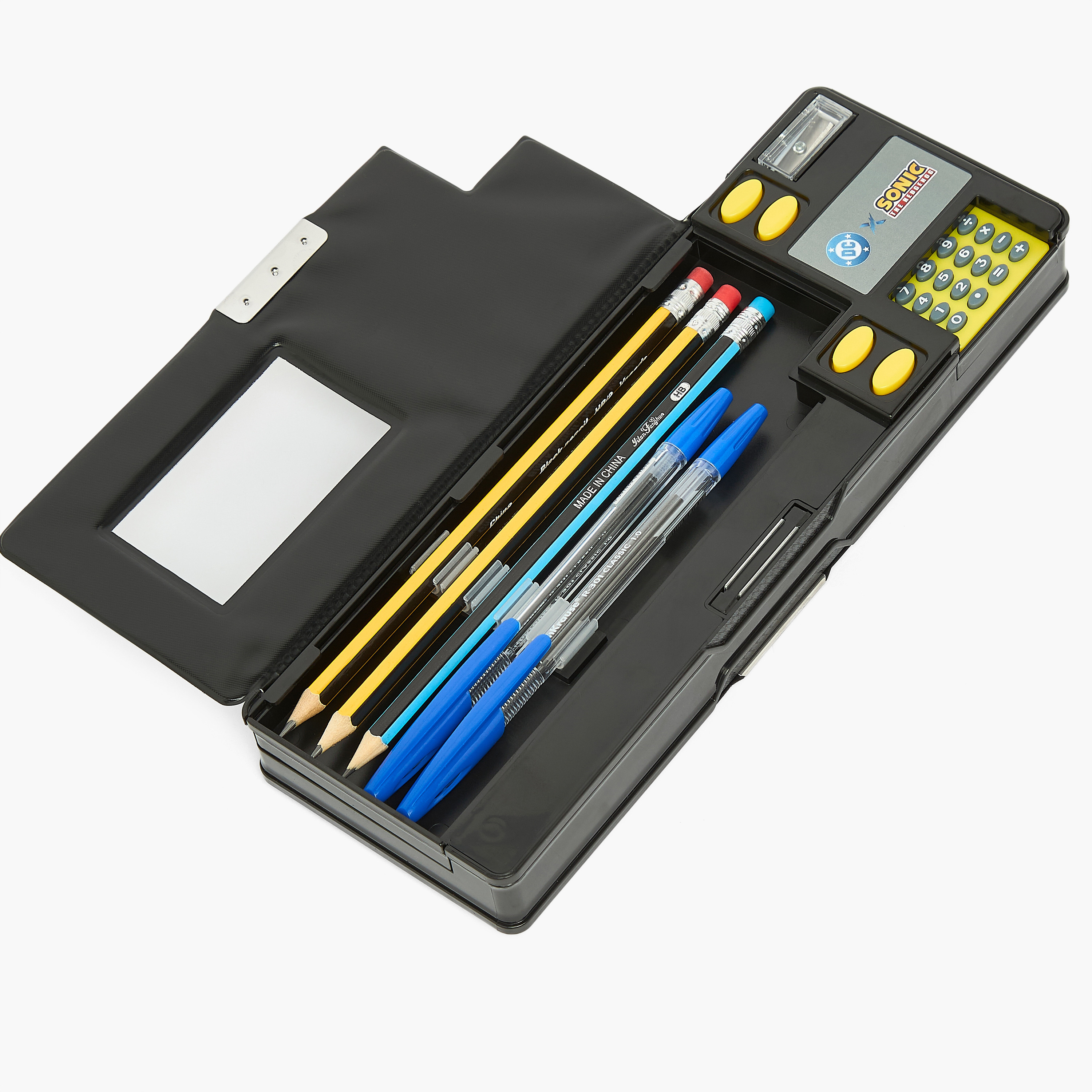 مقلمة بطبعات سونيك وباتمان مع آلة حاسبة من هوليوود ماجيك-school-stationery-pencilcases-image-8