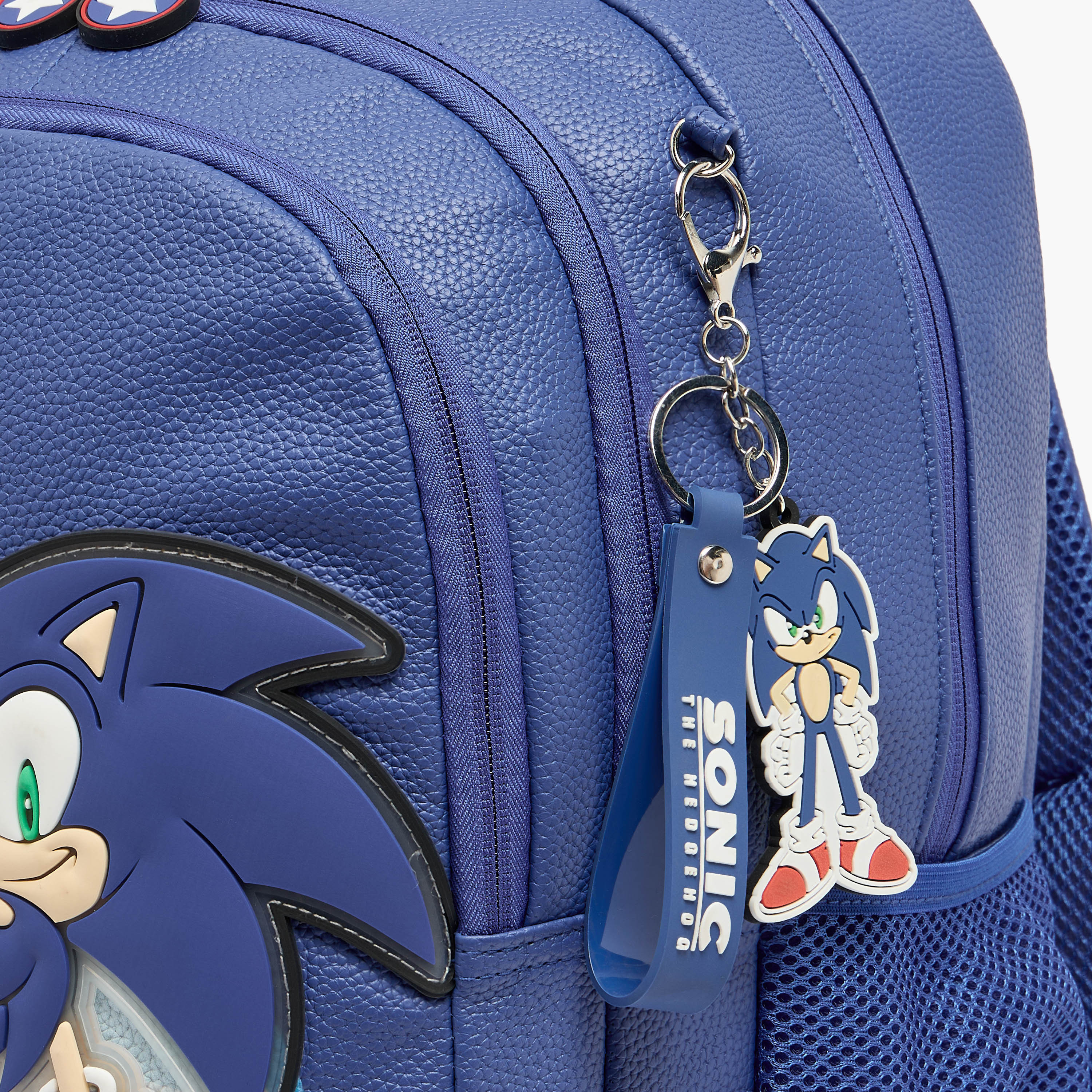 شنطة ترولي بطبعة سونيك 5-8 سنوات مع أحزمة كتف مبطنة من سيجا للأولاد - 16 بوصة-school-bagsandbackpacks-trolleybags-image-5