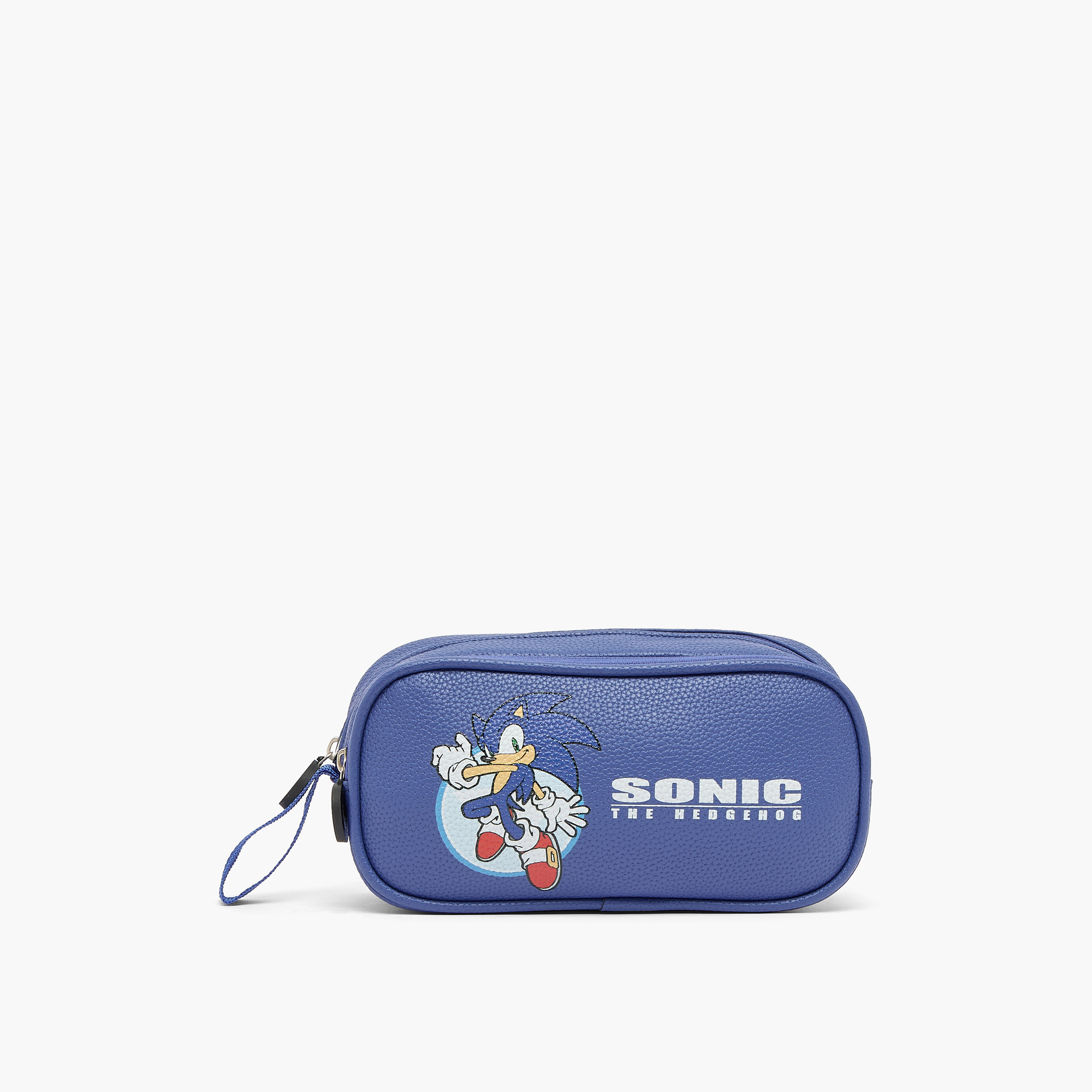 مقلمة جلد صناعي بقسمين وطبعات سونيك من هوليوود ماجيك-school-stationery-pencilcases-image-1