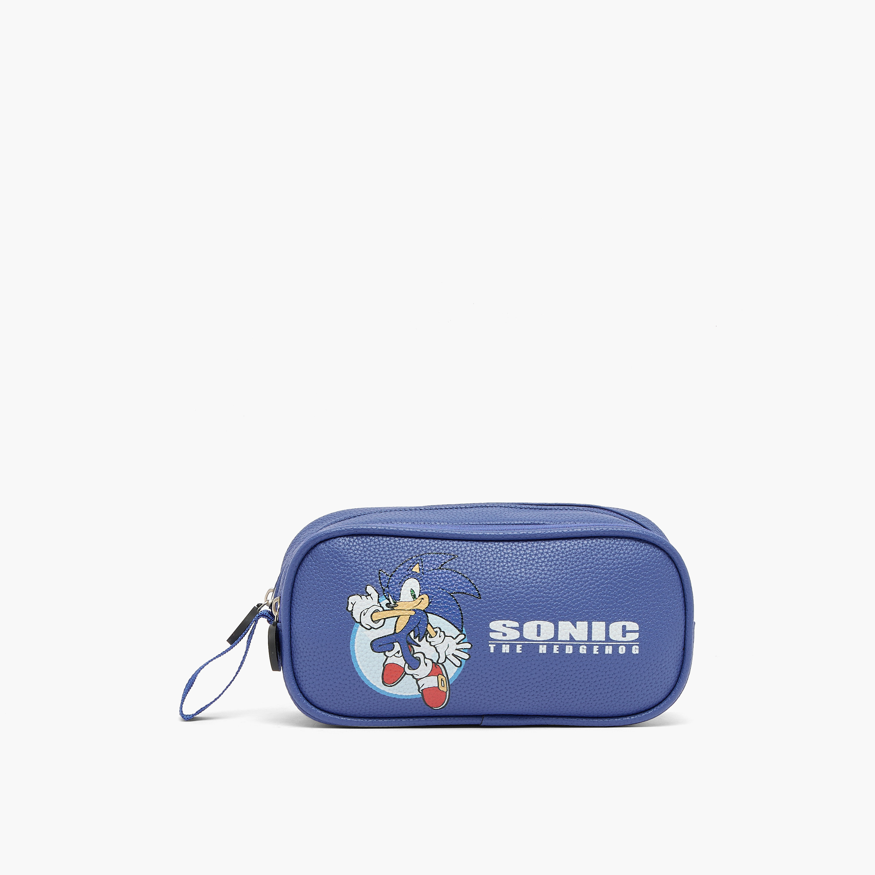مقلمة جلد صناعي بقسمين وطبعات سونيك من هوليوود ماجيك-school-stationery-pencilcases-image-7