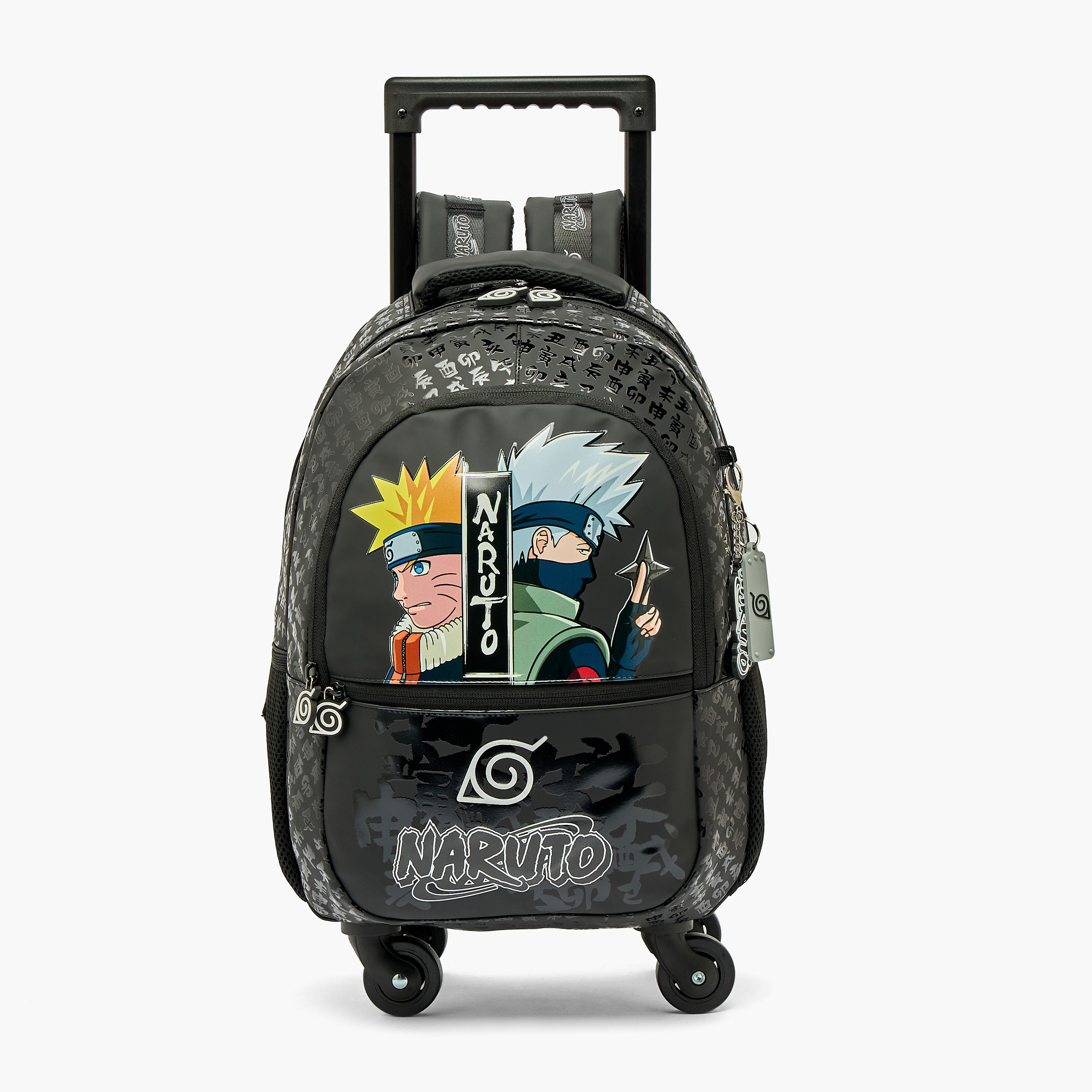 شنطة ترولي ناروتو للبنات من 5-8 سنوات بحمالات مبطنة - 16 بوصة-school-bagsandbackpacks-trolleybags-image-1