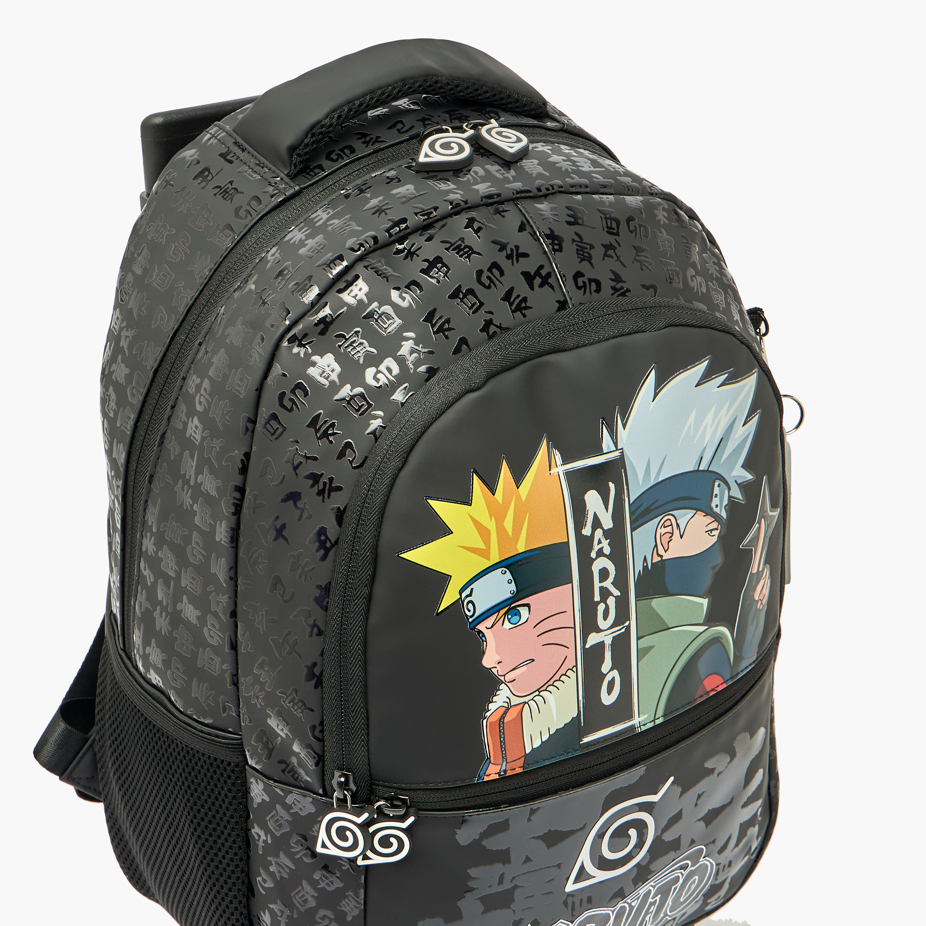 شنطة ترولي ناروتو للبنات من 5-8 سنوات بحمالات مبطنة - 16 بوصة-school-bagsandbackpacks-trolleybags-image-3