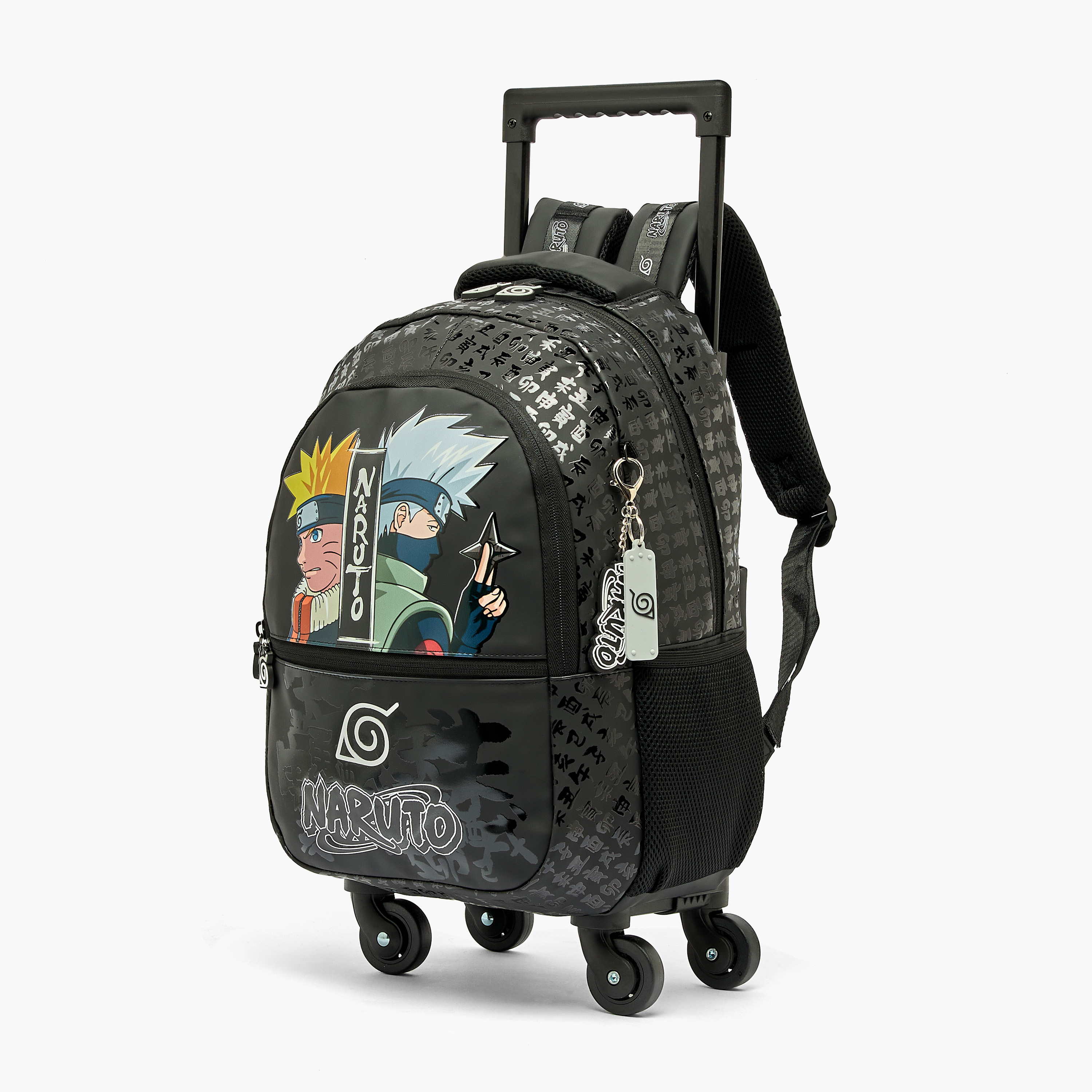 شنطة ترولي ناروتو للبنات من 5-8 سنوات بحمالات مبطنة - 16 بوصة-school-bagsandbackpacks-trolleybags-image-6