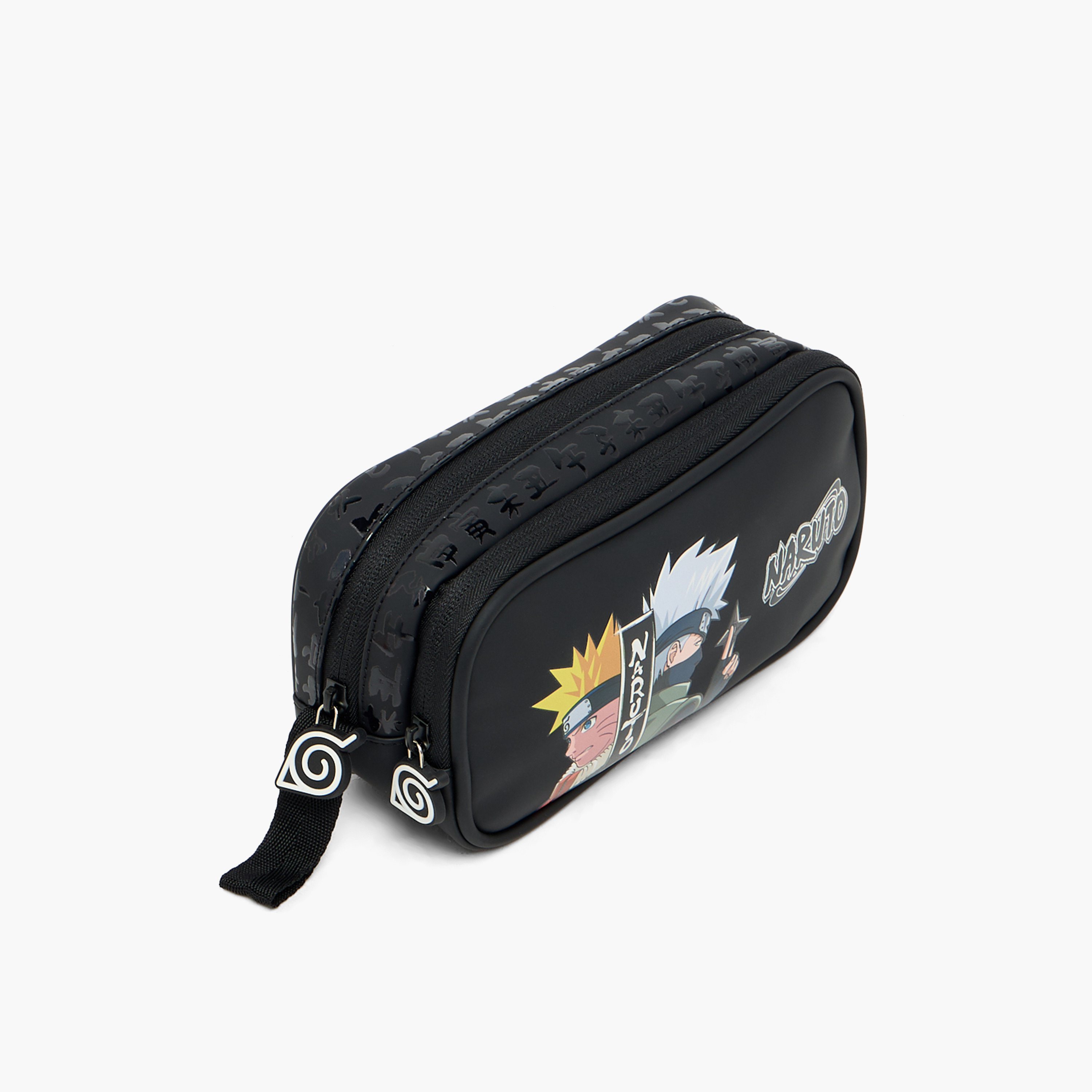 مقلمة بطبعة ناروتو بقسمين - جلد صناعي من من هوليوود ماجيك-school-stationery-pencilcases-image-2