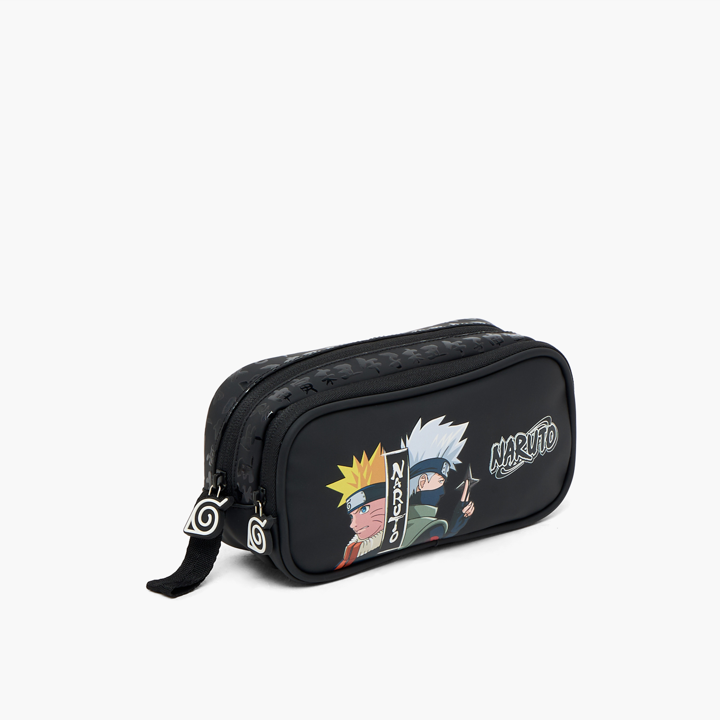مقلمة بطبعة ناروتو بقسمين - جلد صناعي من من هوليوود ماجيك-school-stationery-pencilcases-image-3