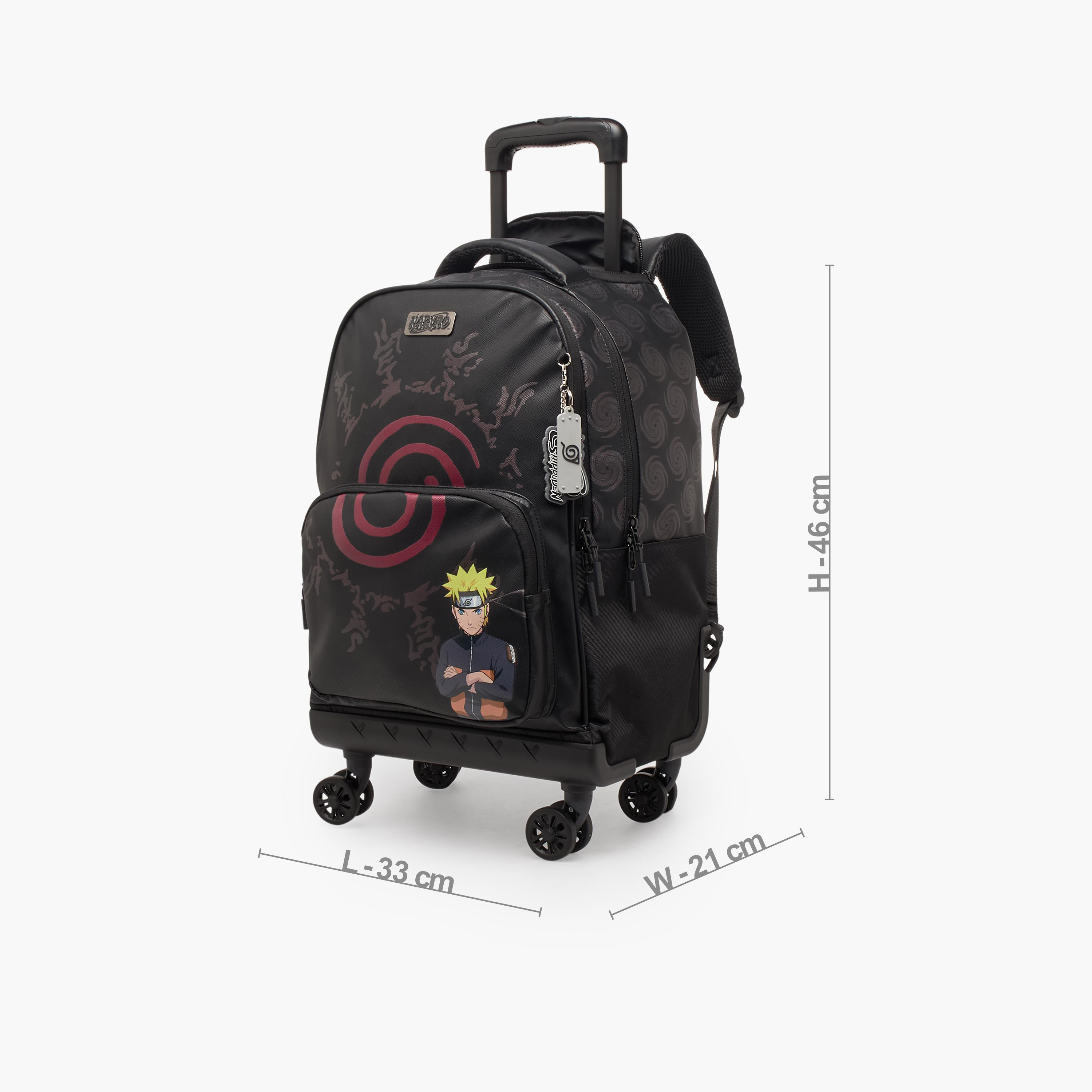 شنطة ترولي بطبعات ناروتو شيبودن للأولاد 8-12 سنة مع مقبض قابل للسحب - 18 بوصة-school-bagsandbackpacks-trolleybags-image-10