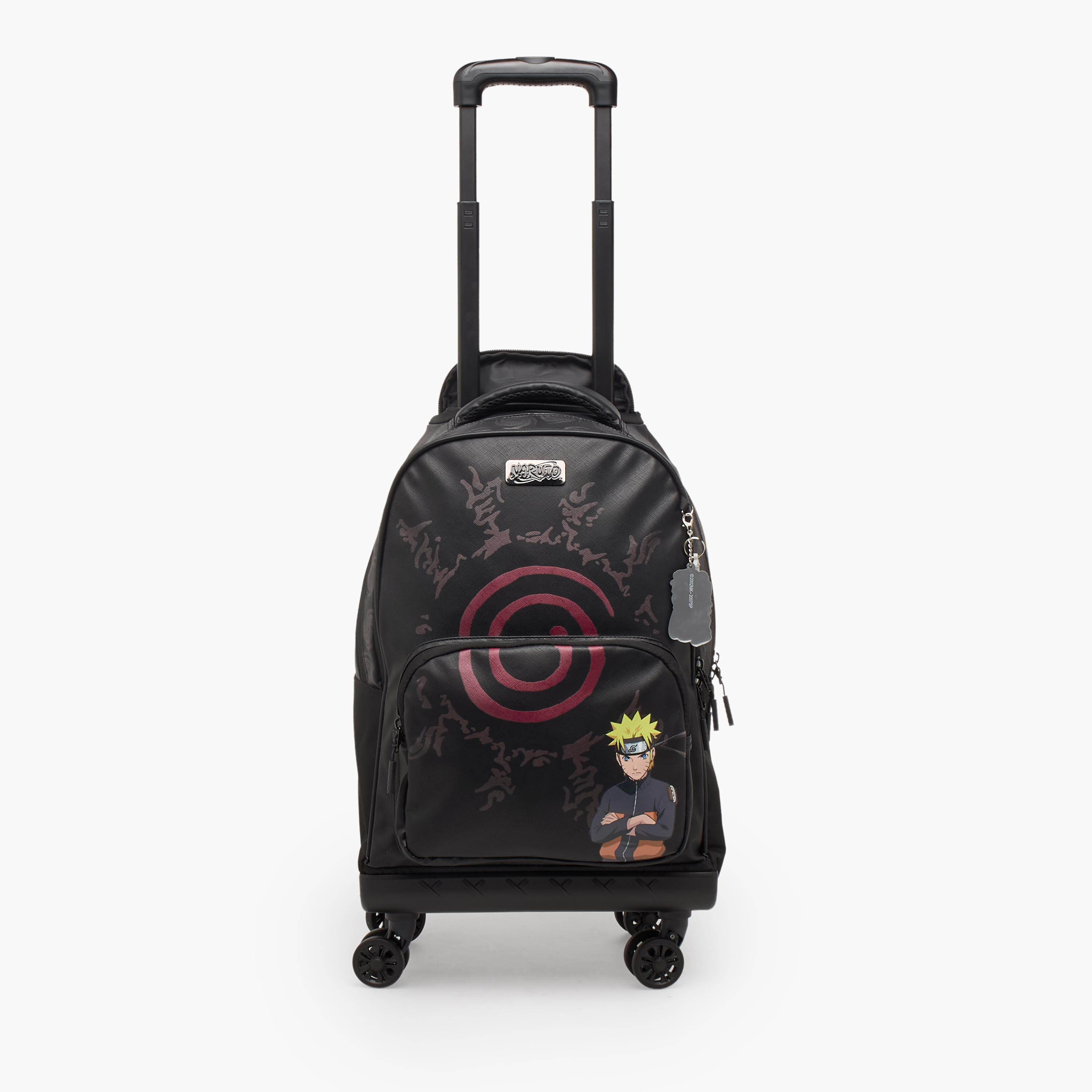 شنطة ترولي بطبعات ناروتو شيبودن للأولاد 8-12 سنة مع مقبض قابل للسحب - 18 بوصة-school-bagsandbackpacks-trolleybags-image-3