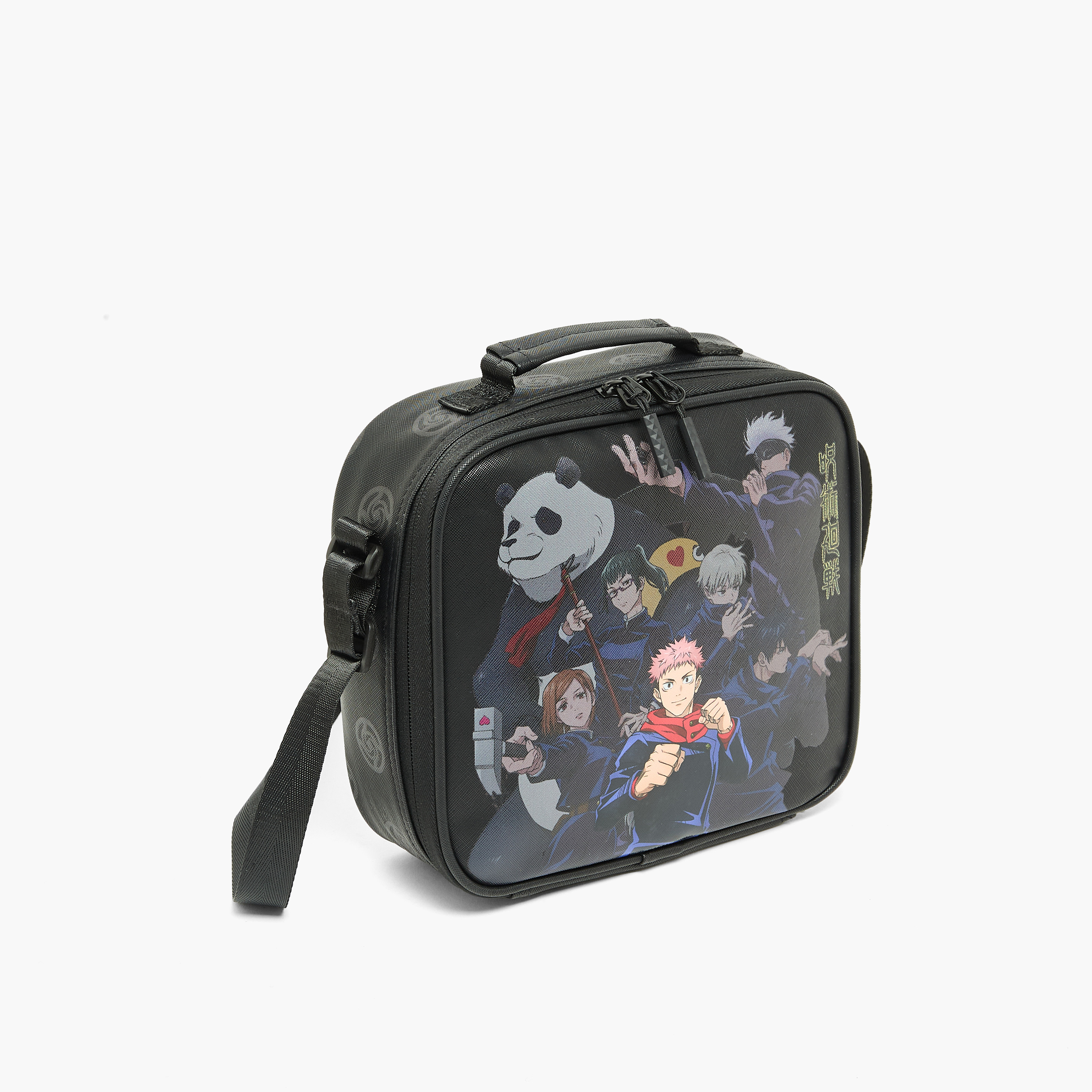 Hollywood Magic Jujutsu Kaisen Print Lunch Bag for Boys 8-12 Years with Adjustable Strap-school-lunchessentials-lunchbags-image-3