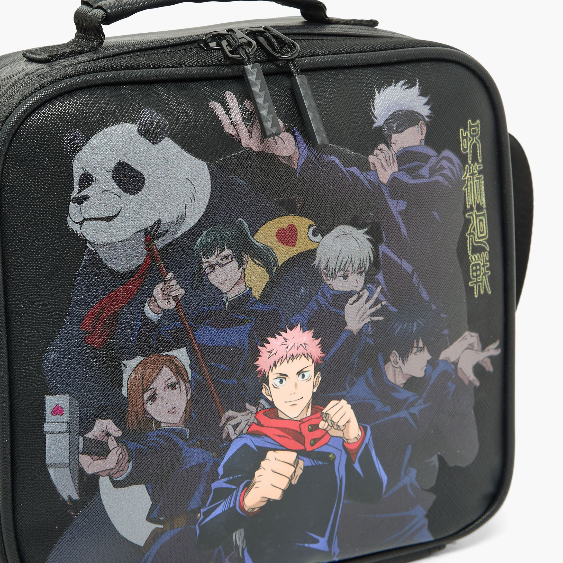 Hollywood Magic Jujutsu Kaisen Print Lunch Bag for Boys 8-12 Years with Adjustable Strap-school-lunchessentials-lunchbags-image-4