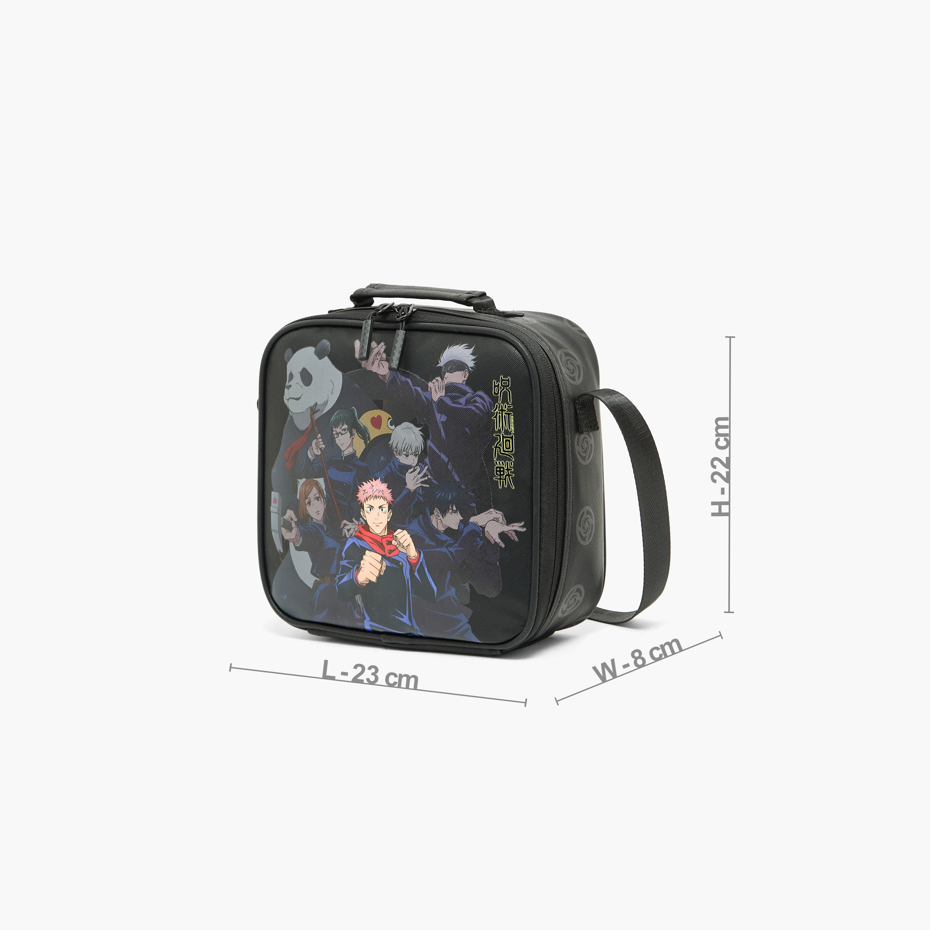 Hollywood Magic Jujutsu Kaisen Print Lunch Bag for Boys 8-12 Years with Adjustable Strap-school-lunchessentials-lunchbags-image-9