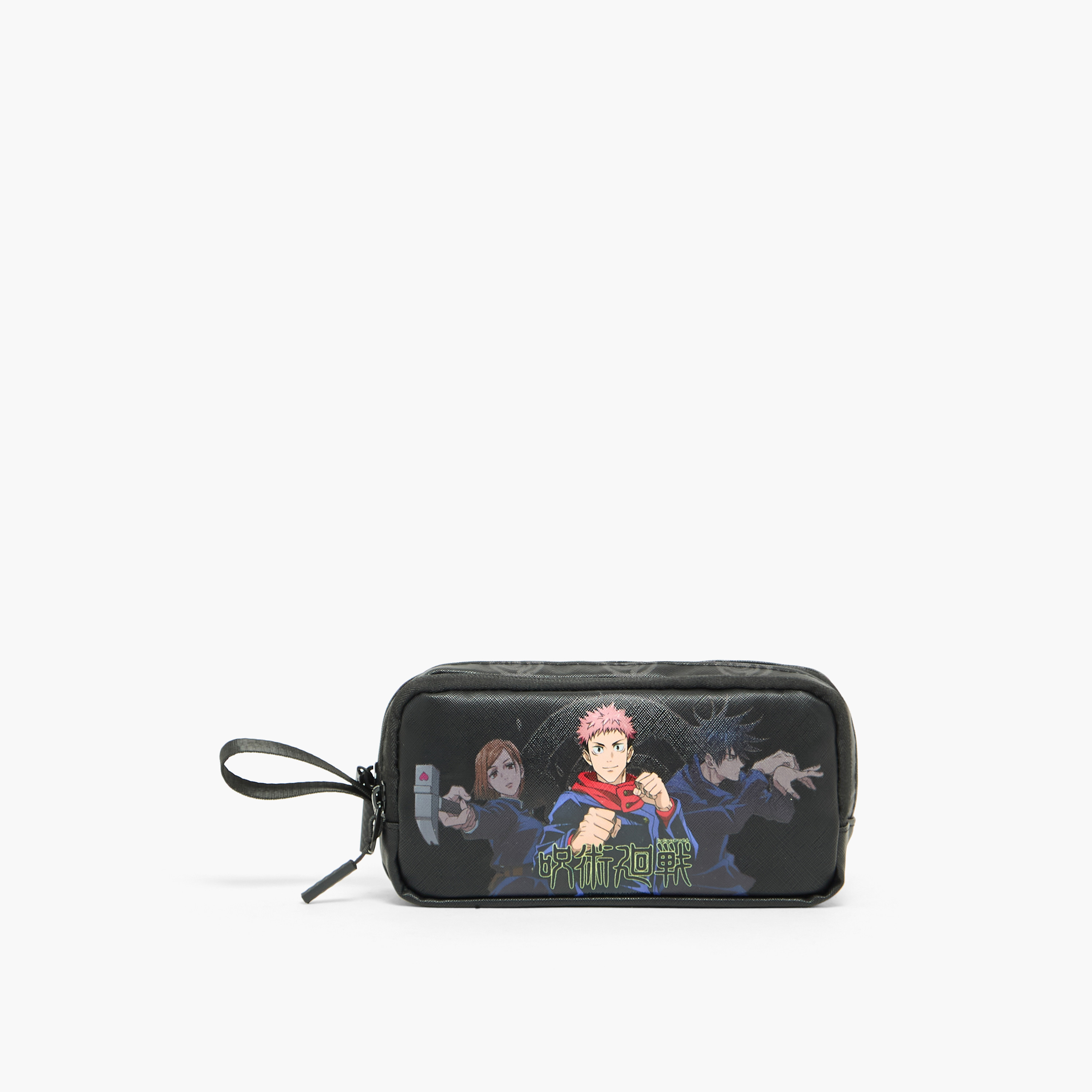 Hollywood Magic Jujutsu Kaisen Print Pencil Pouch with 2 Compartment-school-stationery-pencilcases-image-1
