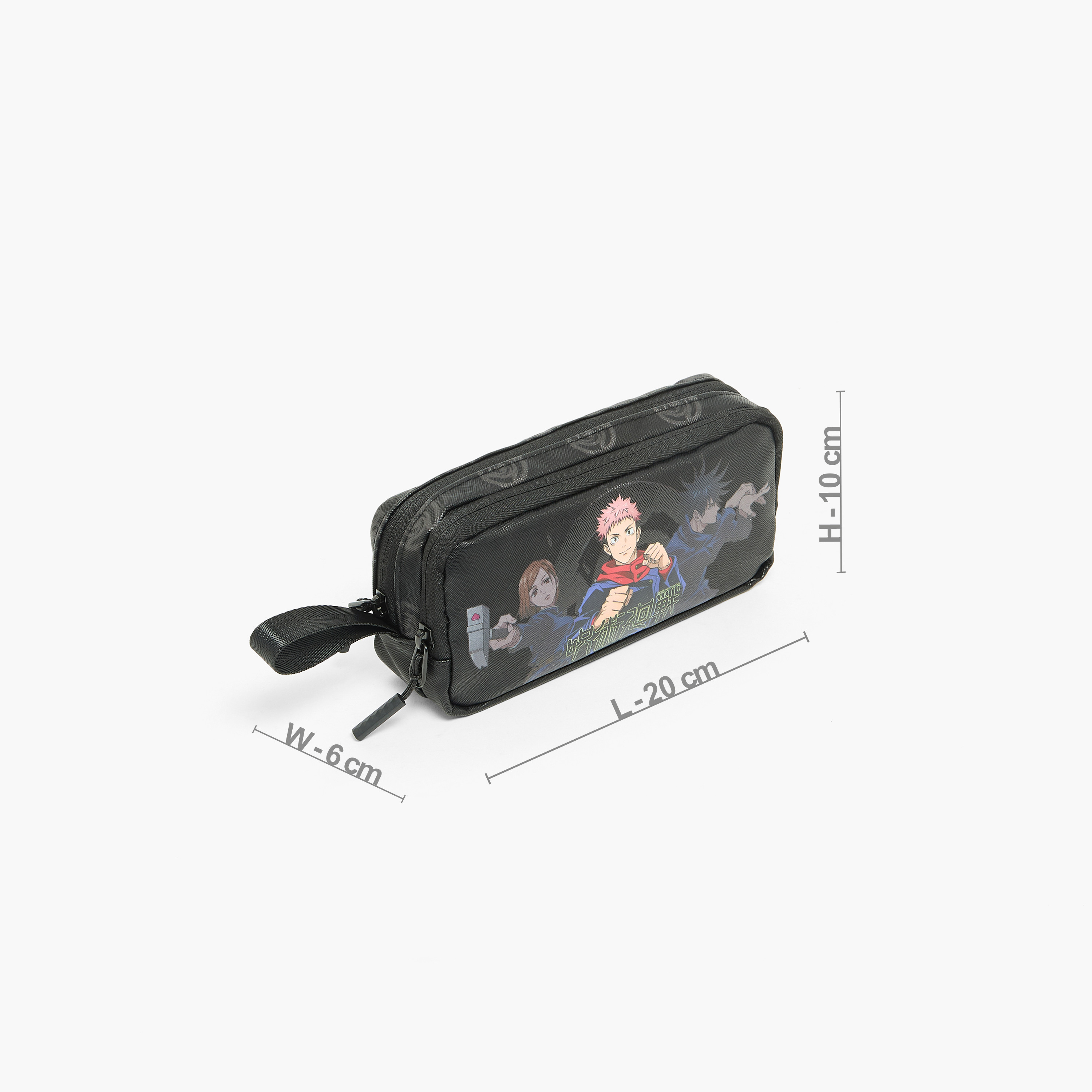 Hollywood Magic Jujutsu Kaisen Print Pencil Pouch with 2 Compartment-school-stationery-pencilcases-image-4