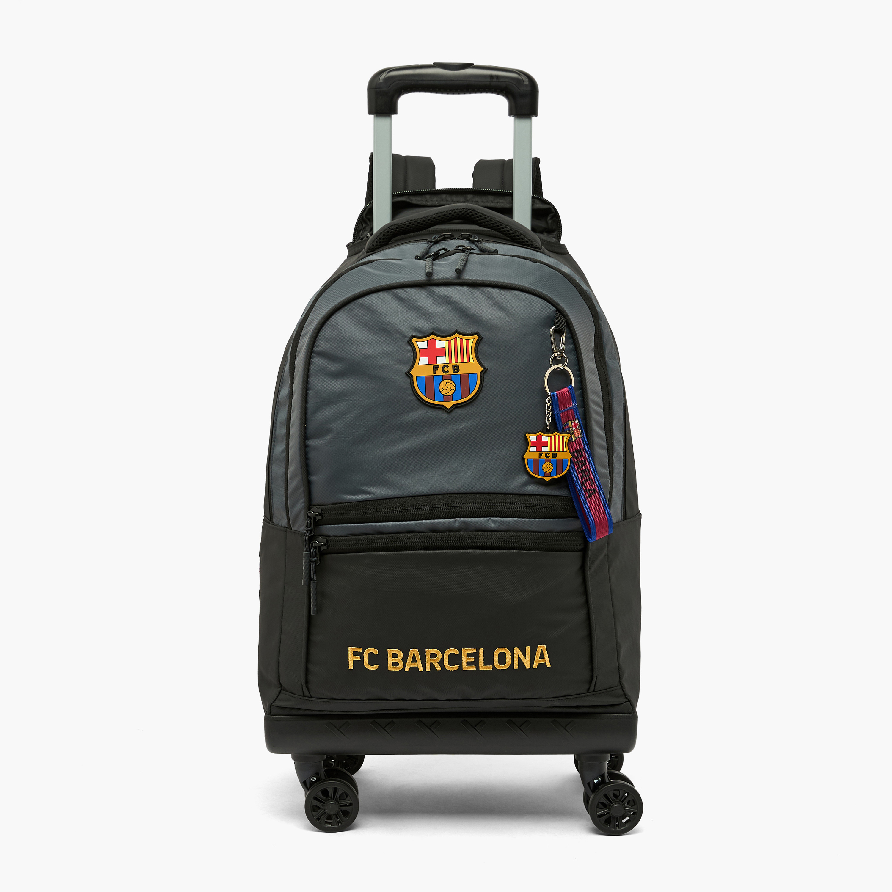 Hollywood Magic Barcelona Embroidery Trolley Bag for Boys 8-12 Years Retractable Handle - 16 inches-school-bagsandbackpacks-trolleybags-image-1