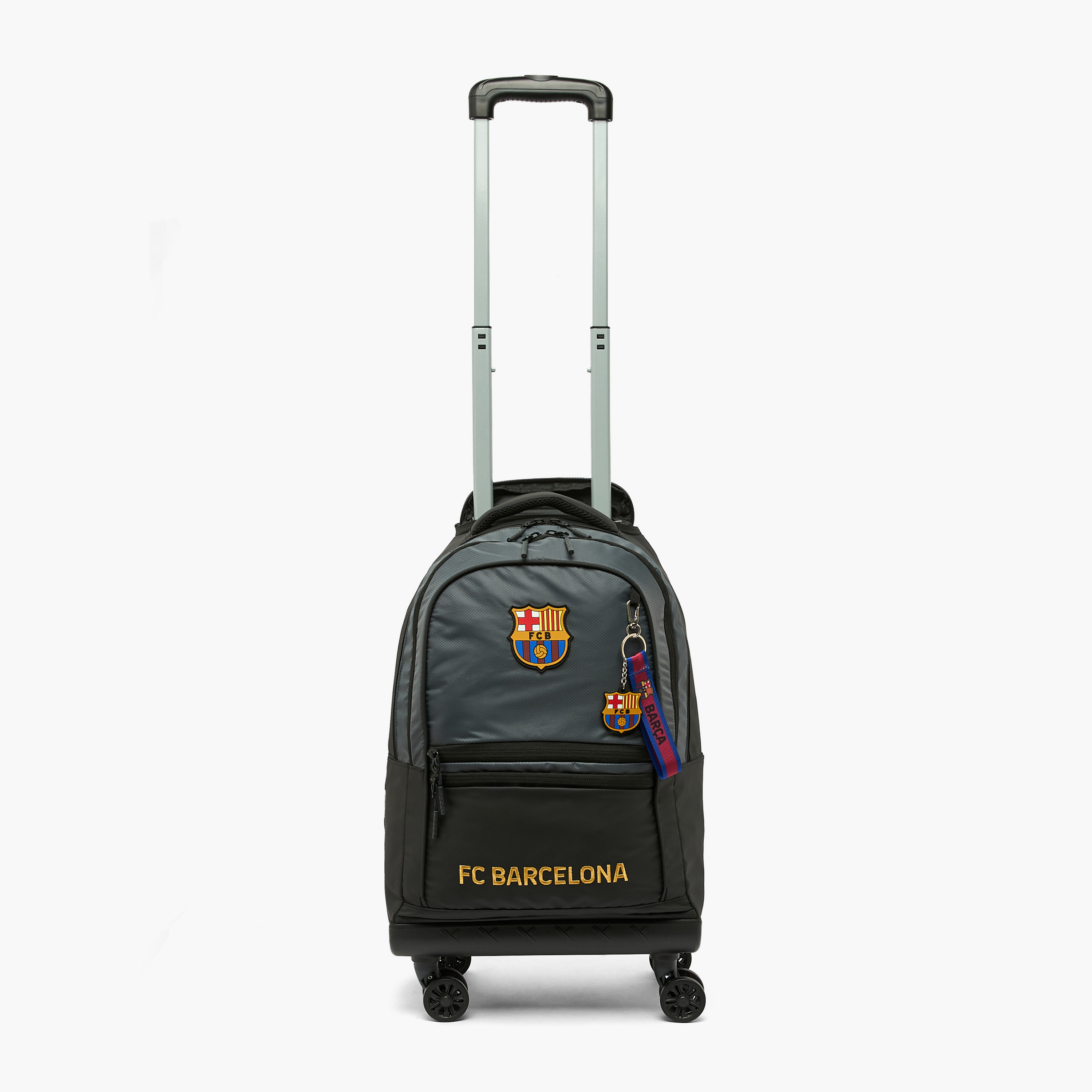 Hollywood Magic Barcelona Embroidery Trolley Bag for Boys 8-12 Years Retractable Handle - 16 inches-school-bagsandbackpacks-trolleybags-image-3
