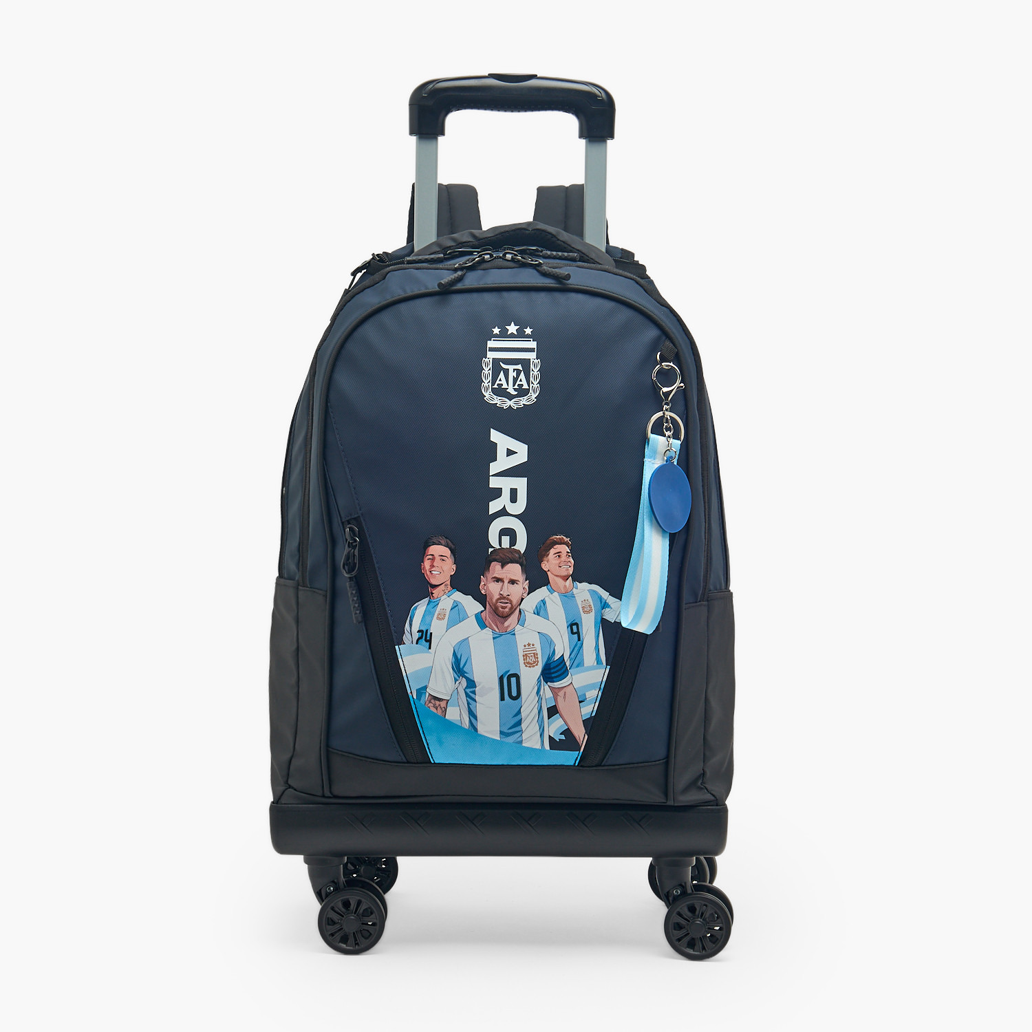 شنطة ترولي كرة قدم باريس سان جيرمان الأرجنتيني للأولاد من 8-13 سنة مع قسم لابتوب-school-bagsandbackpacks-trolleybags-image-1