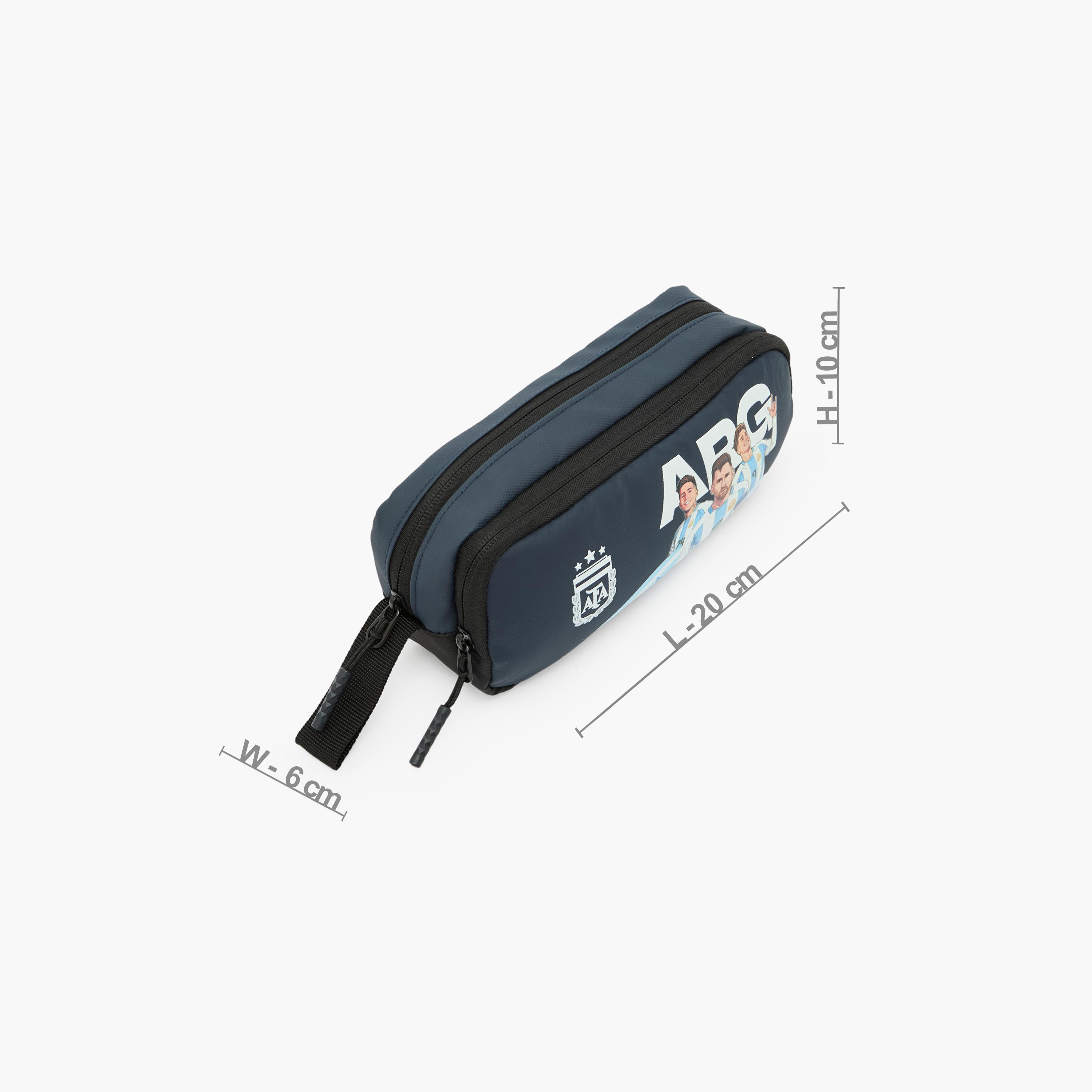 Hollywood Magic Argentina Football Team Print Pencil Pouch with 2 Compartments-school-stationery-pencilcases-image-4