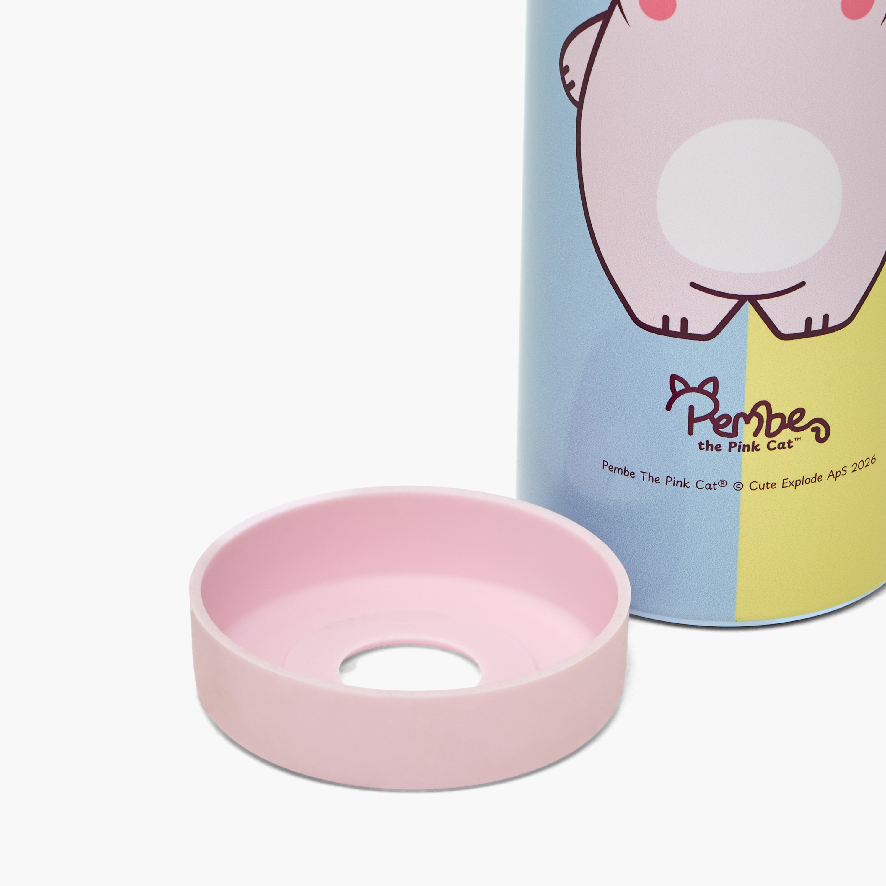 Pembe Cat Print Stainless Steel Water Bottle with Spout and Flip Lid-school-waterbottles-image-8