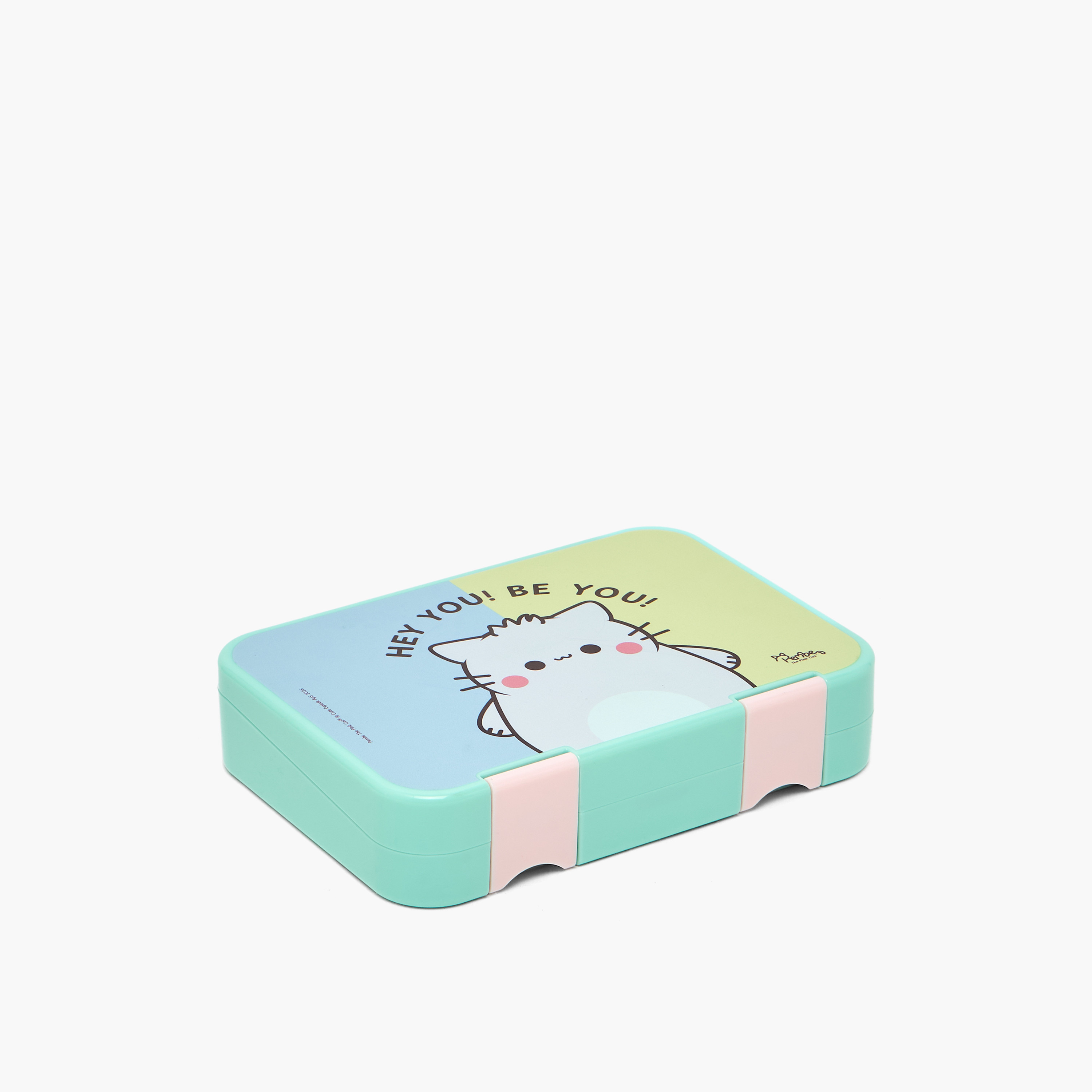 Pembe Cat Print Bento Lunch Box for Girls with Clip Lock Lid-school-lunchessentials-lunchboxes-image-1