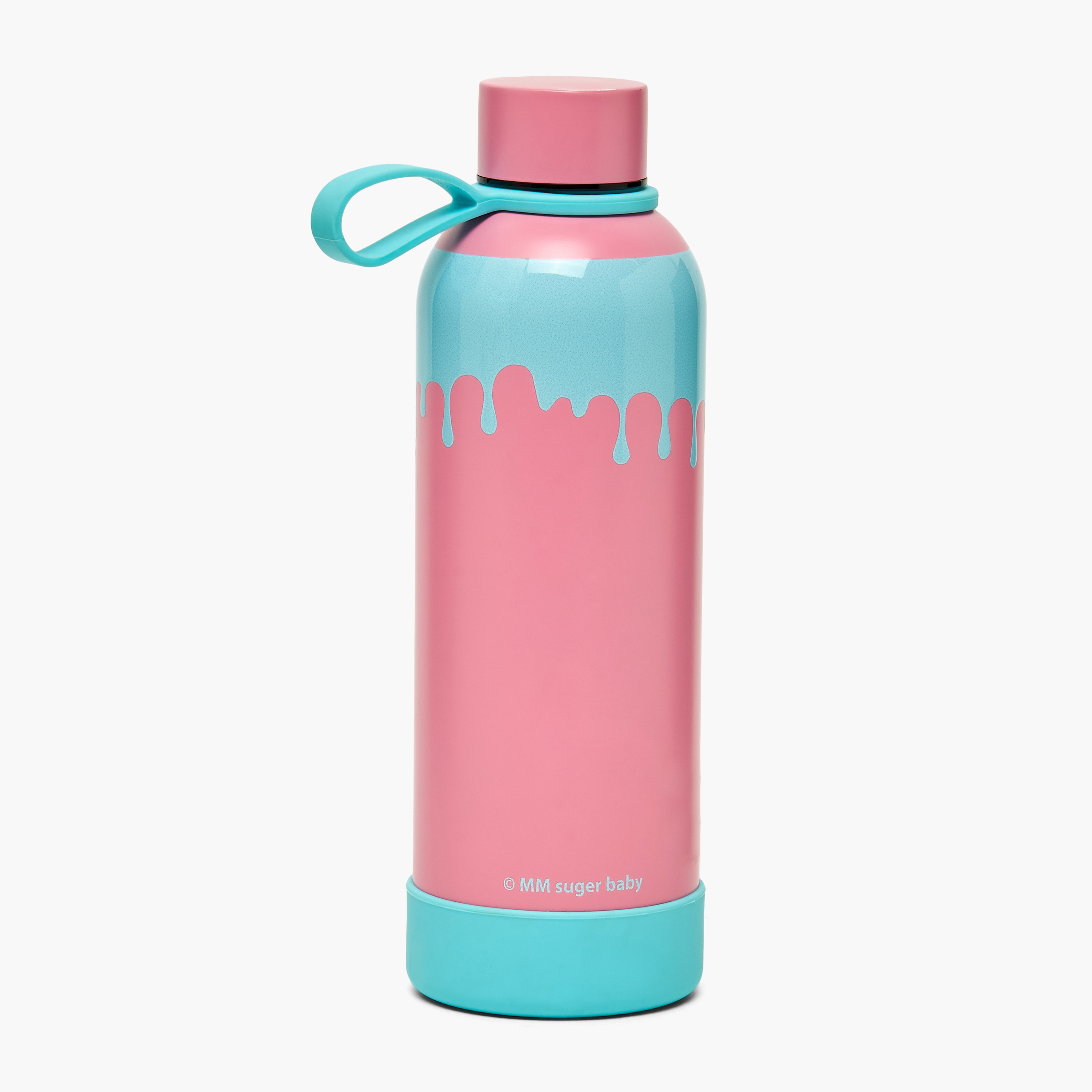 Milk Candy Drip Print Stainless Steel Water Bottle with Loop Handle-school-waterbottles-image-3