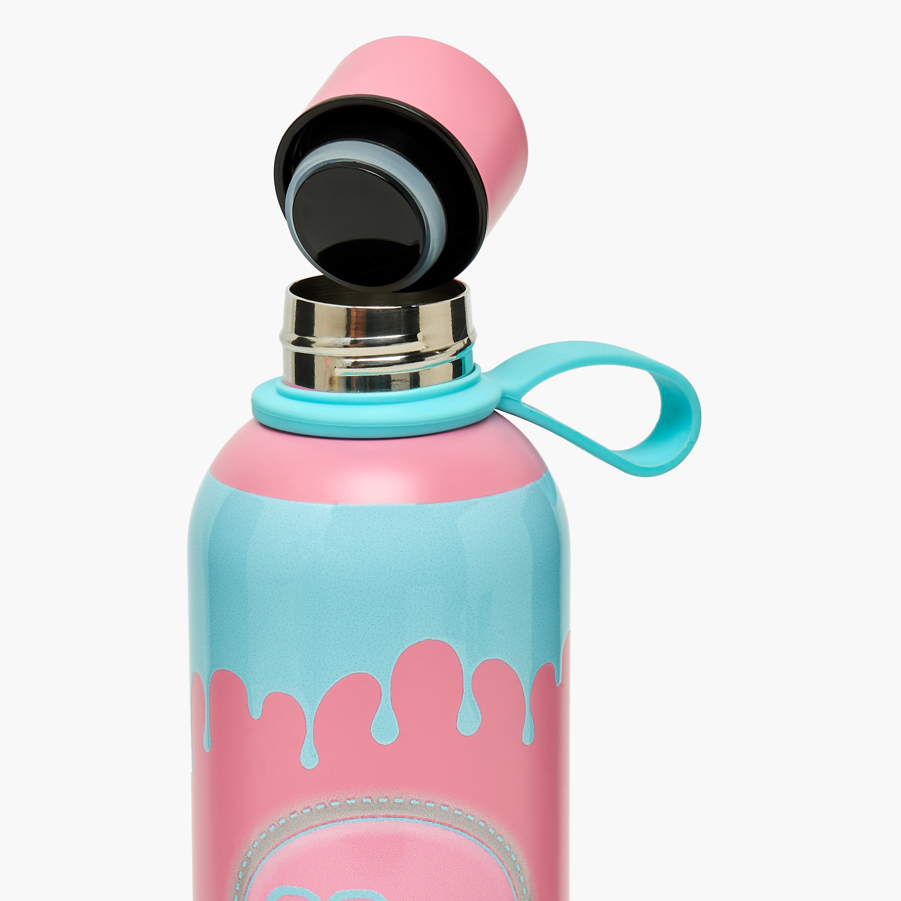 Milk Candy Drip Print Stainless Steel Water Bottle with Loop Handle-school-waterbottles-image-6