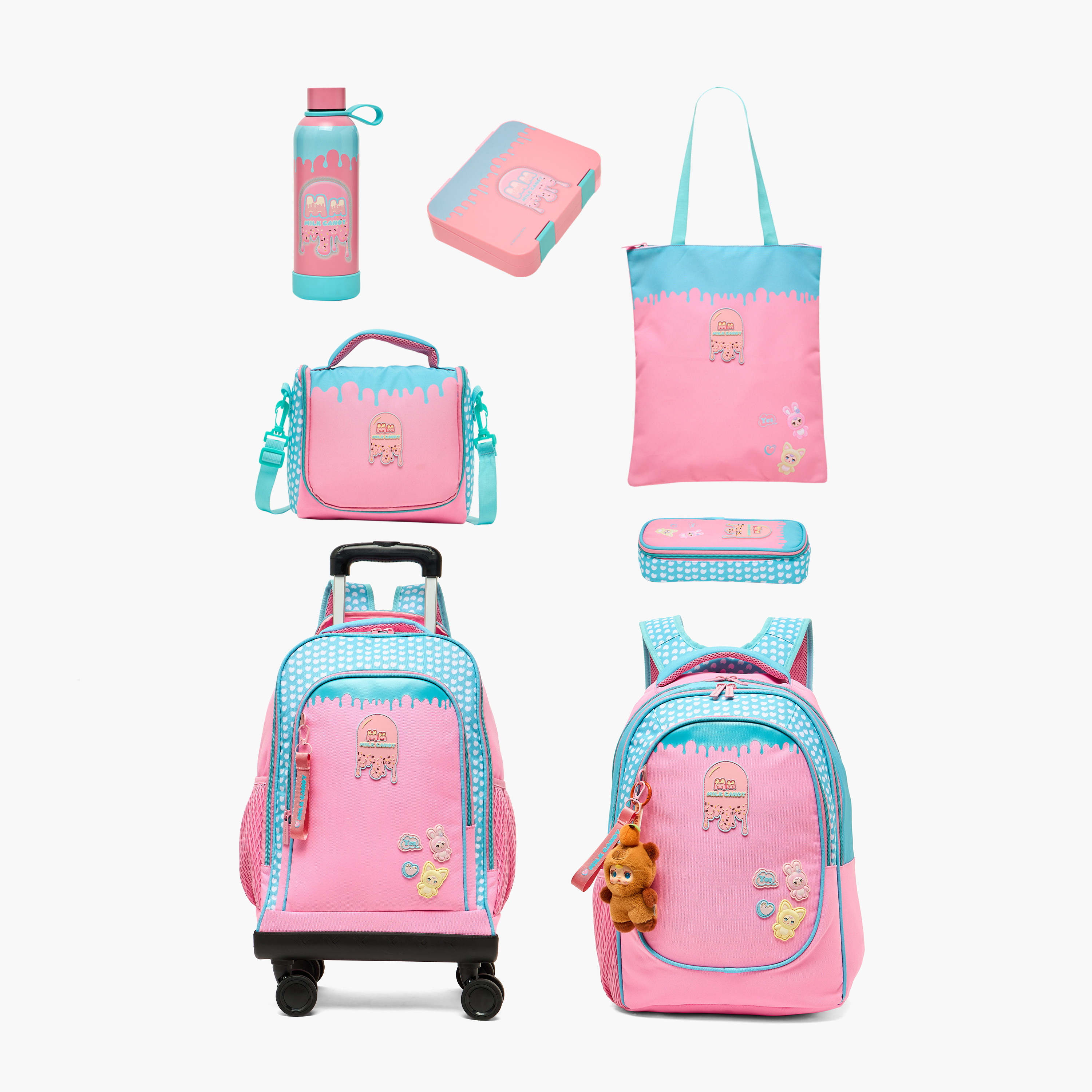 Milk Candy Drip Print Stainless Steel Water Bottle with Loop Handle-school-waterbottles-image-8