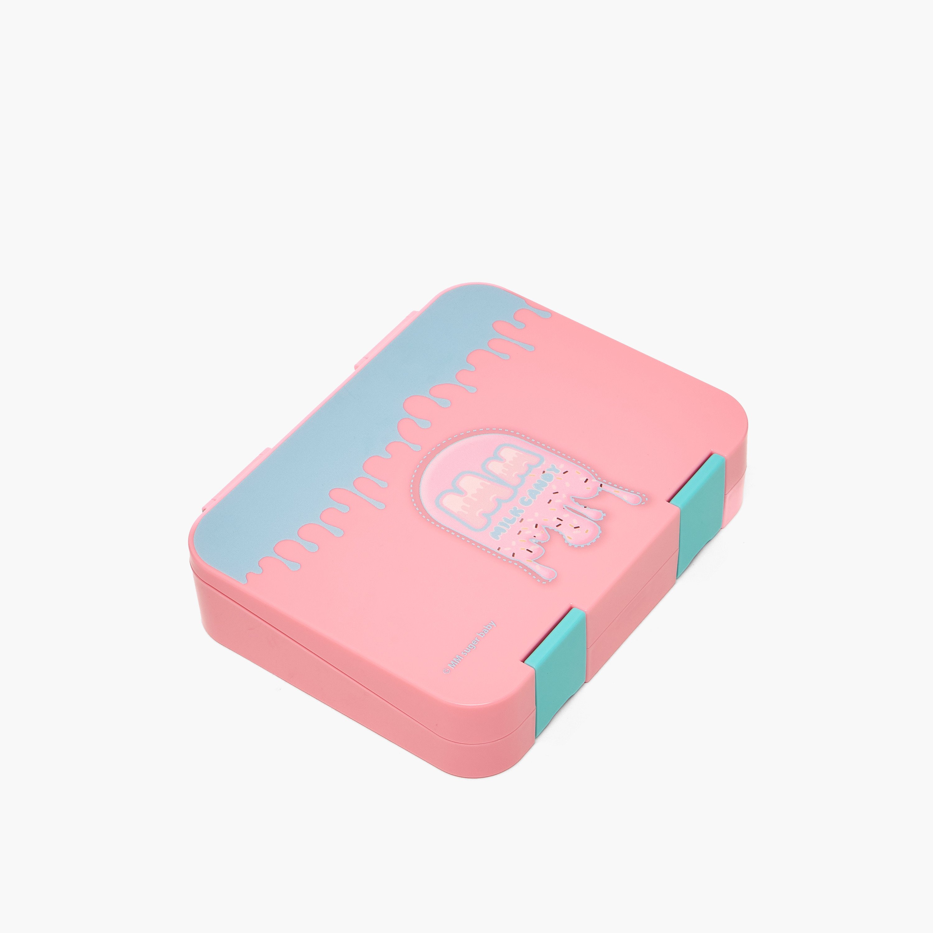 علبة طعام بنتو بطبعة حليب وقطع حلوى للبنات مع إغلاق بمشبك-school-lunchessentials-lunchboxes-image-1