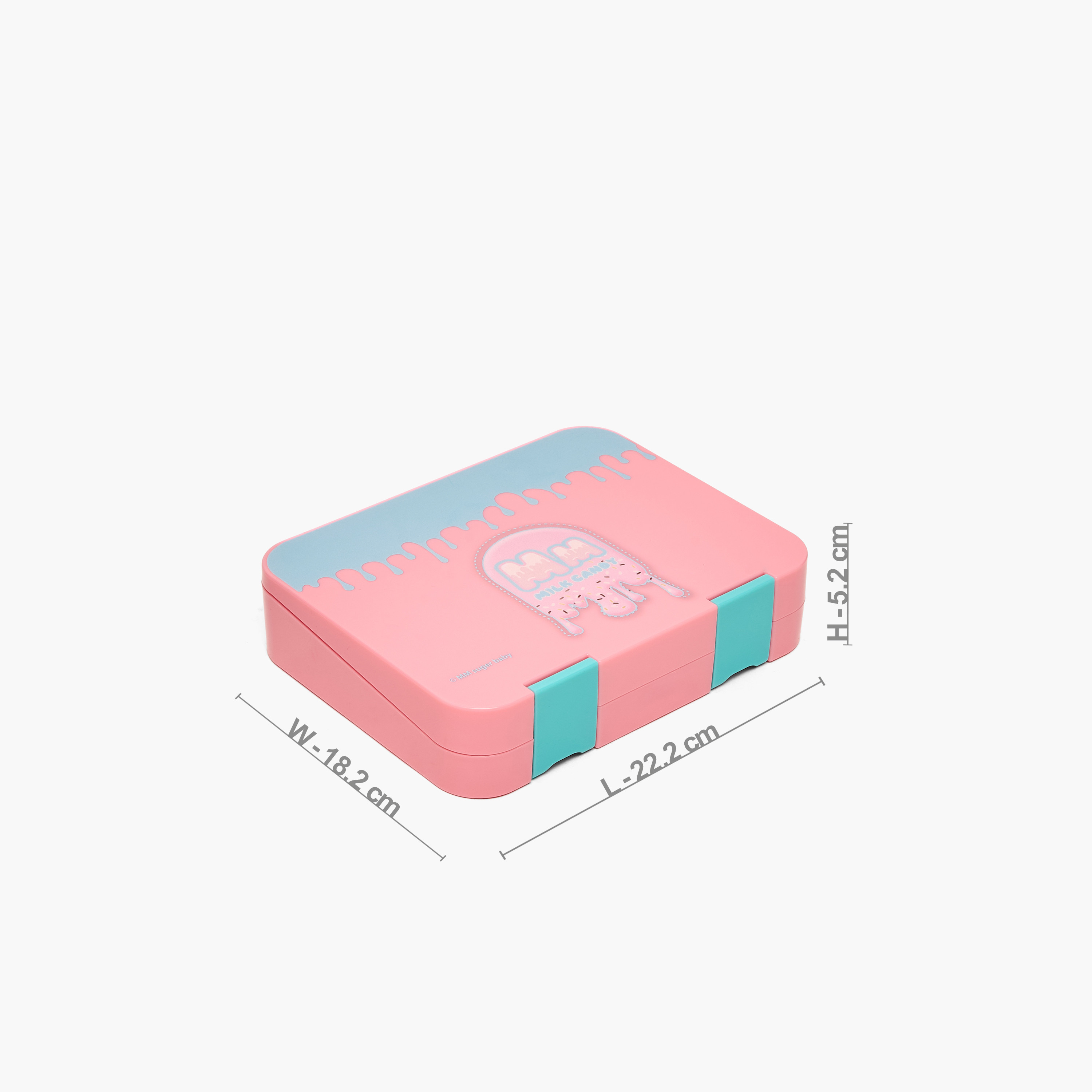 علبة طعام بنتو بطبعة حليب وقطع حلوى للبنات مع إغلاق بمشبك-school-lunchessentials-lunchboxes-image-11