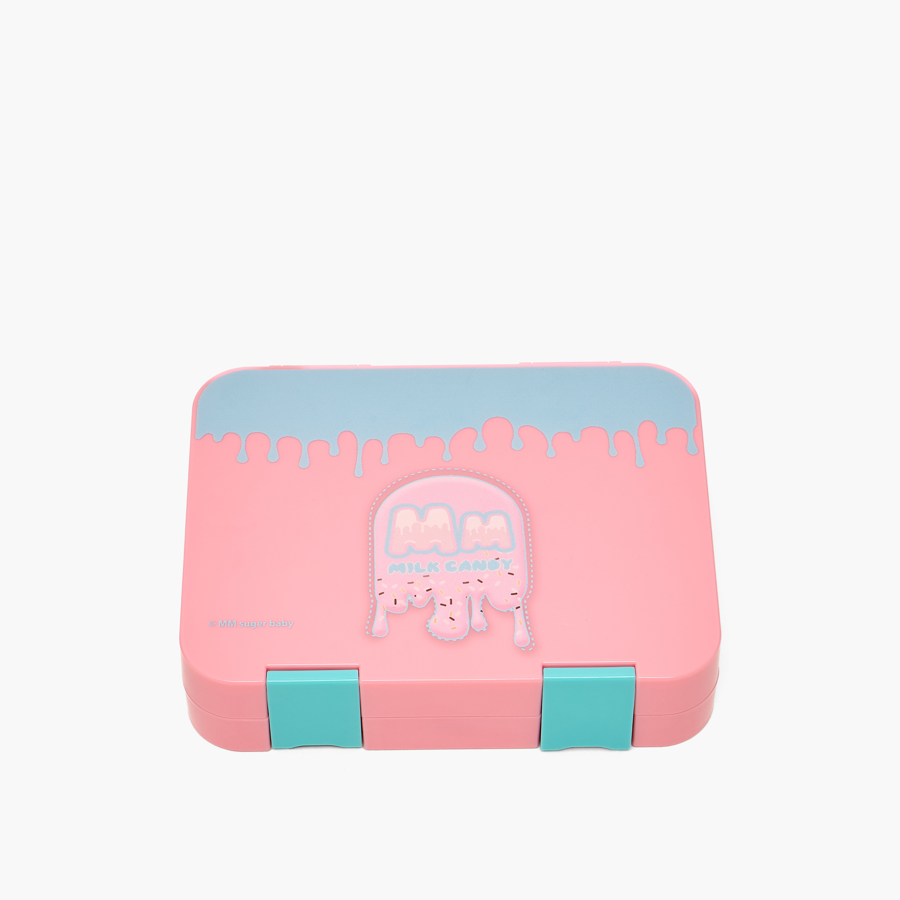 علبة طعام بنتو بطبعة حليب وقطع حلوى للبنات مع إغلاق بمشبك-school-lunchessentials-lunchboxes-image-2